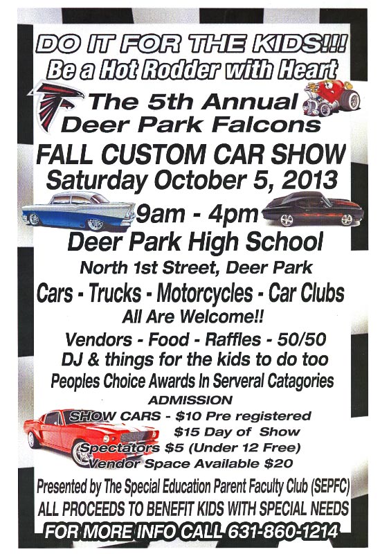 5th Annual Deer Park Falcons Fall Custom Car Show, Deer Park, NY