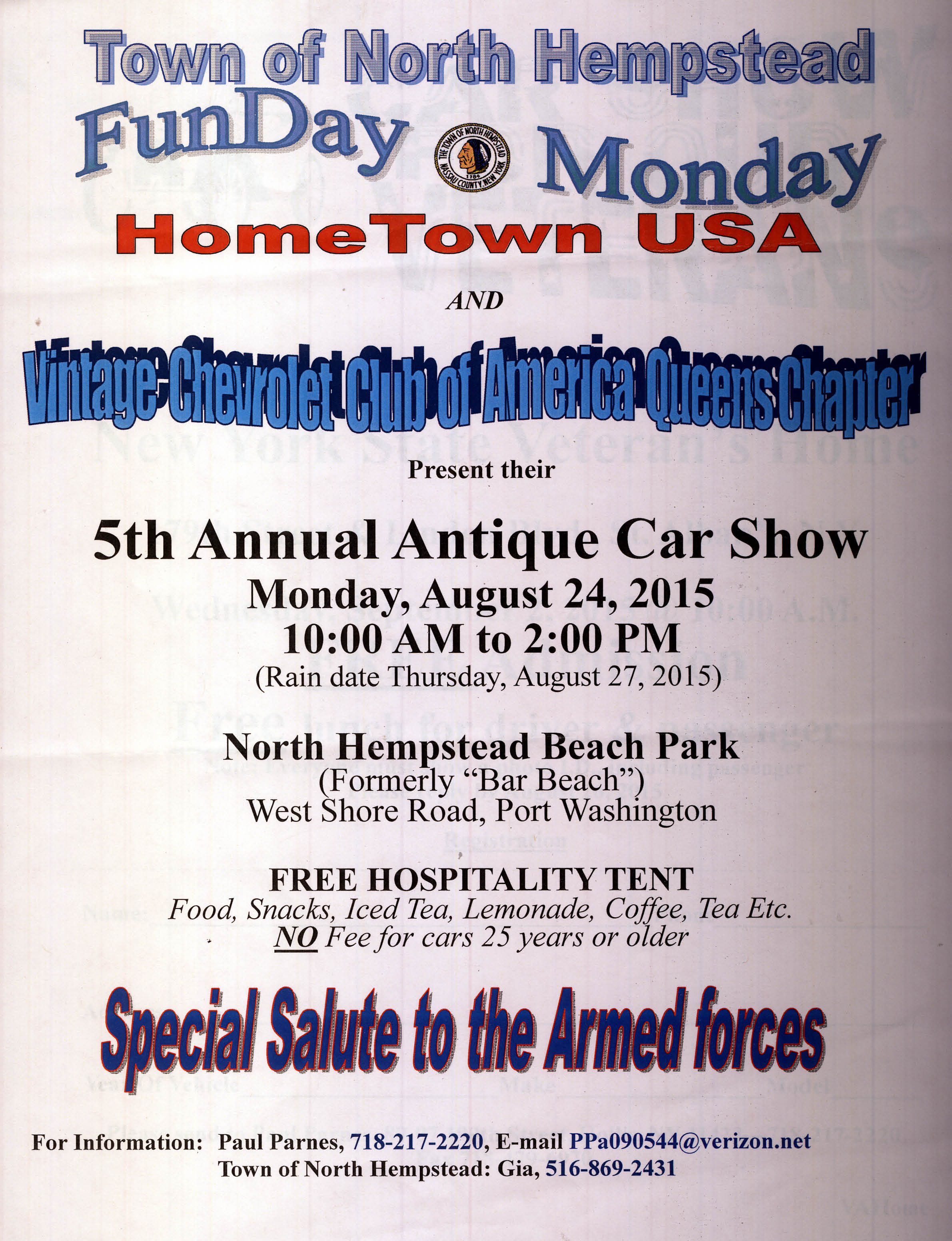 Fun Day Monday 5th Annual Antique Car Show, Port Washington, NY