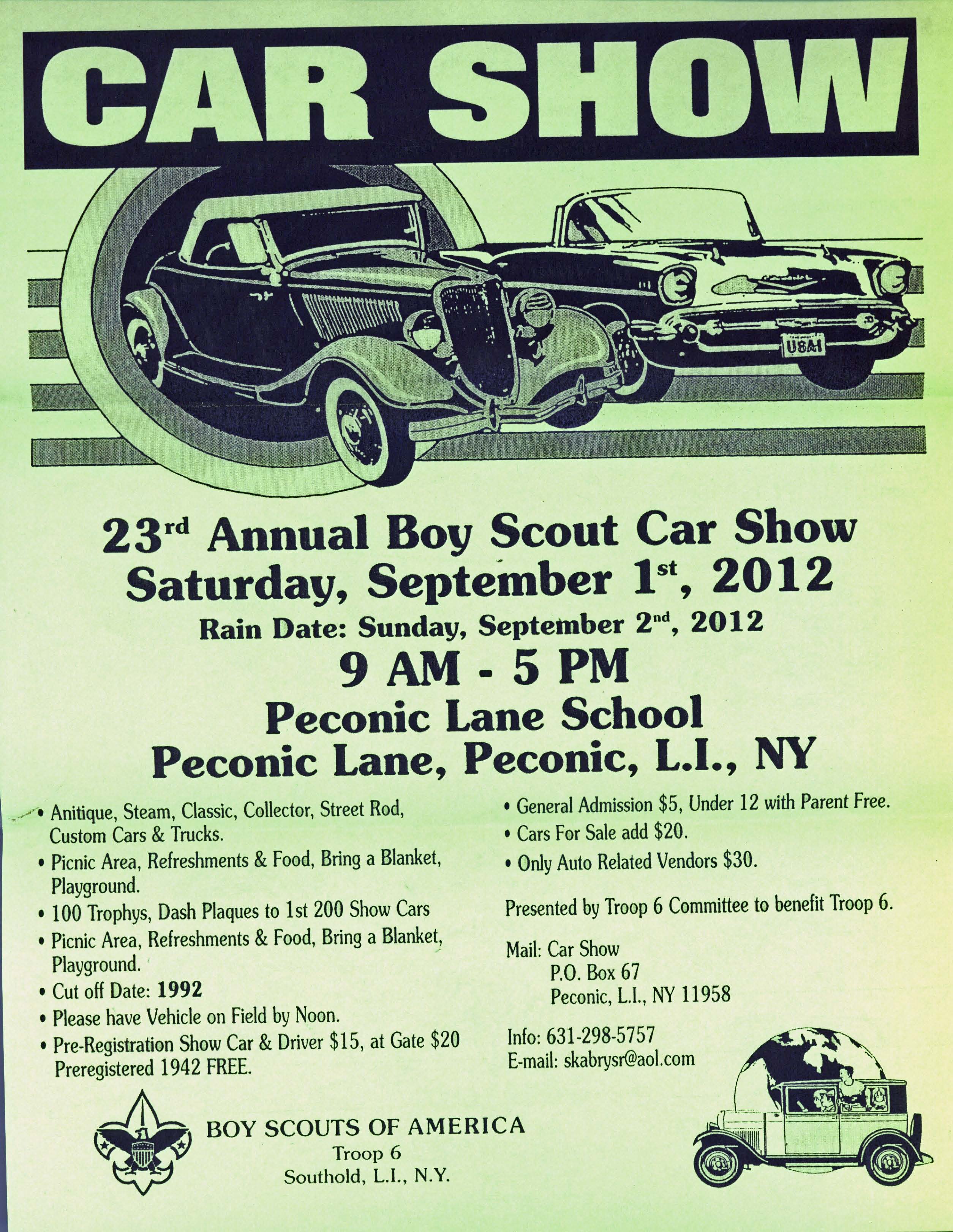 23rd Annual Boy Scout Car Show, Peconic, NY