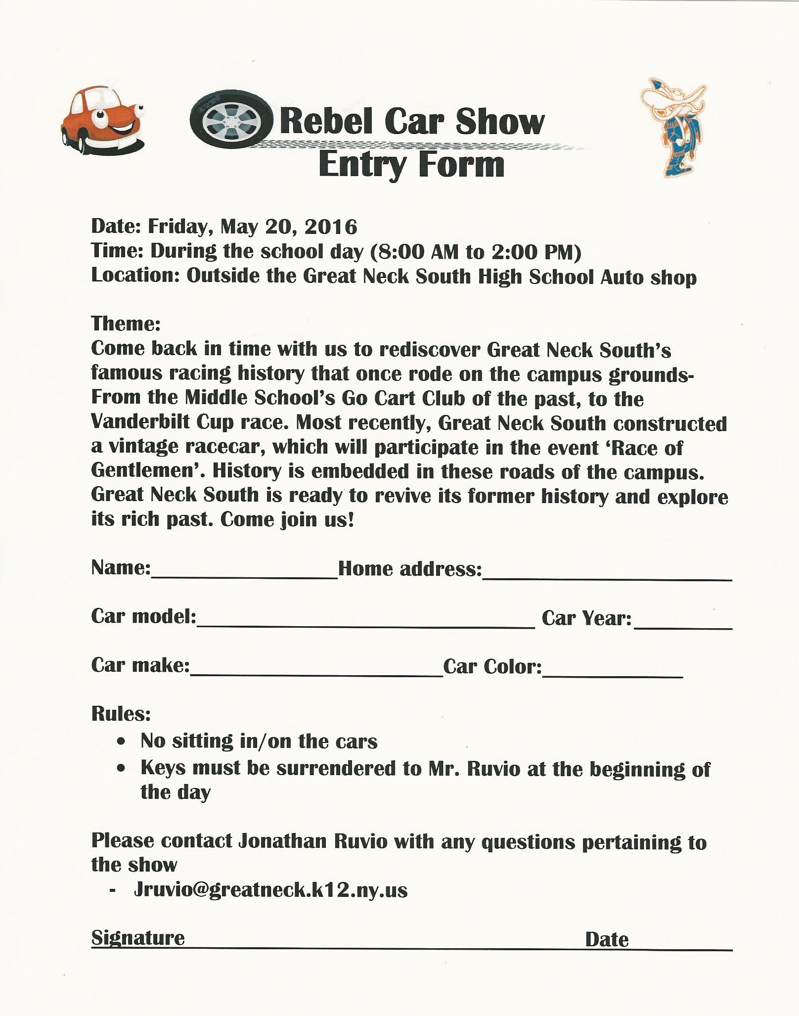 Rebel Car Show, Great Neck South High School, Great Neck, NY