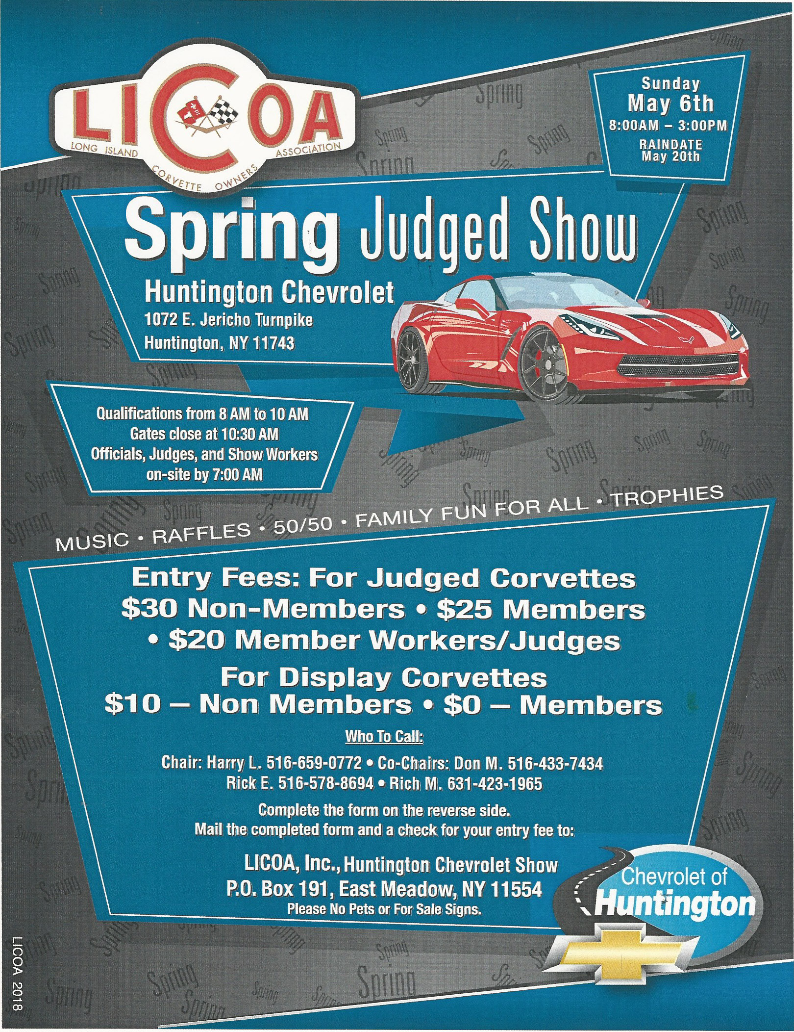 LI Corvette Owners Association Spring Judged Show, Huntington, NY