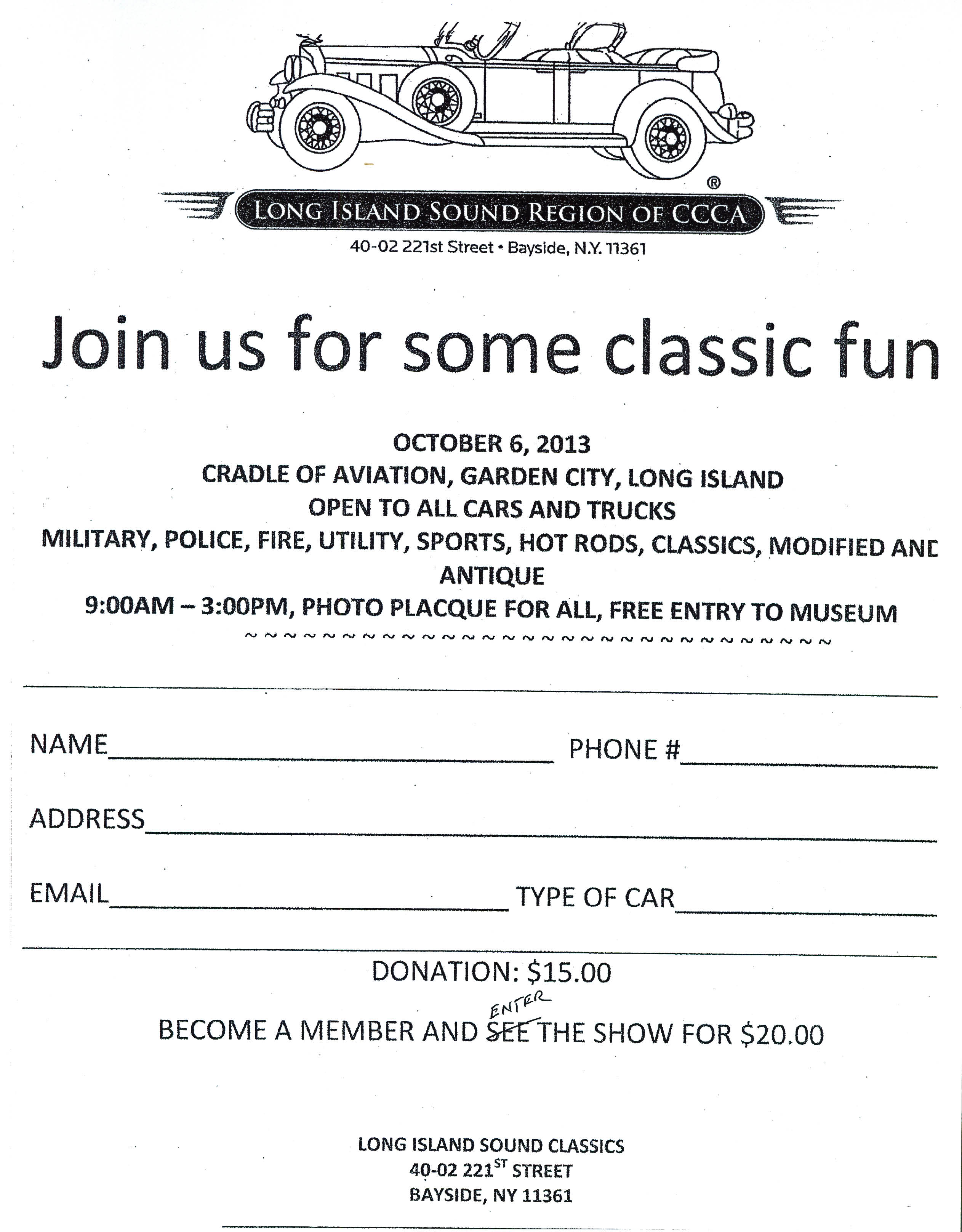 Cradle of Aviation Museum Car Show, Garden City, NY