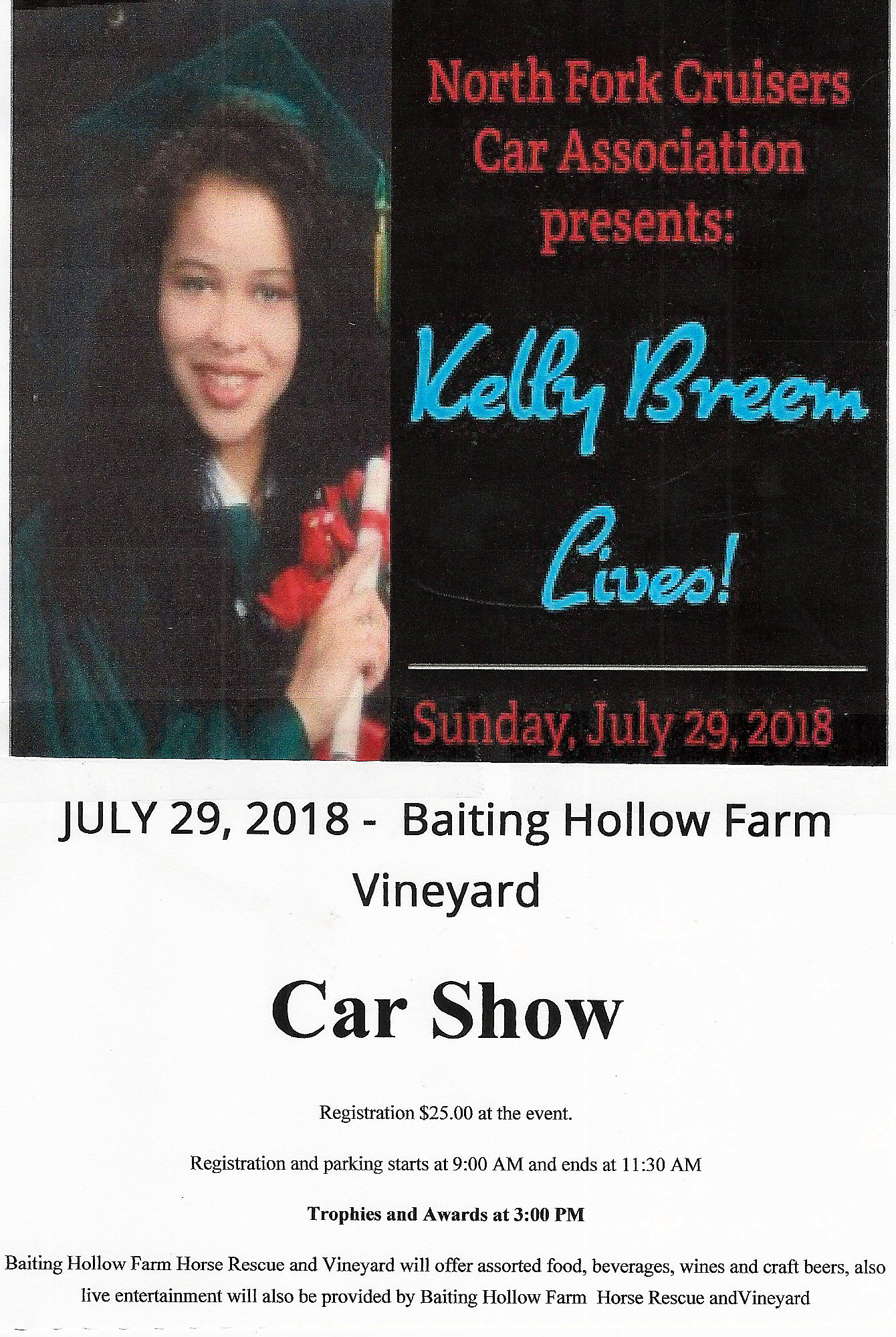 2nd Annual Kelly Breem Medical Fund Car Show, Calverton, NY