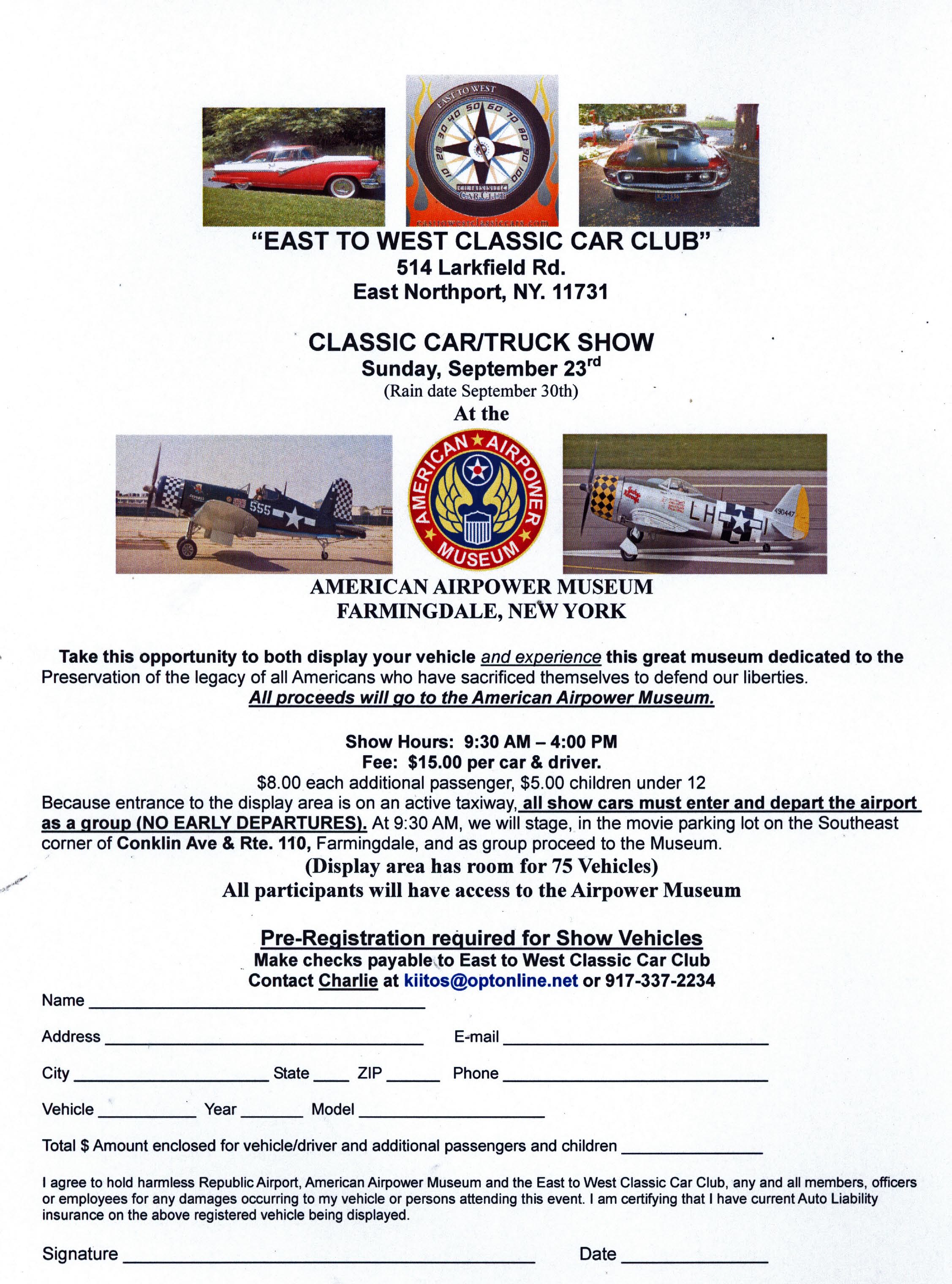 “East to West Classic Car Club” Classic Car/Truck Show, Farmingdale, NY