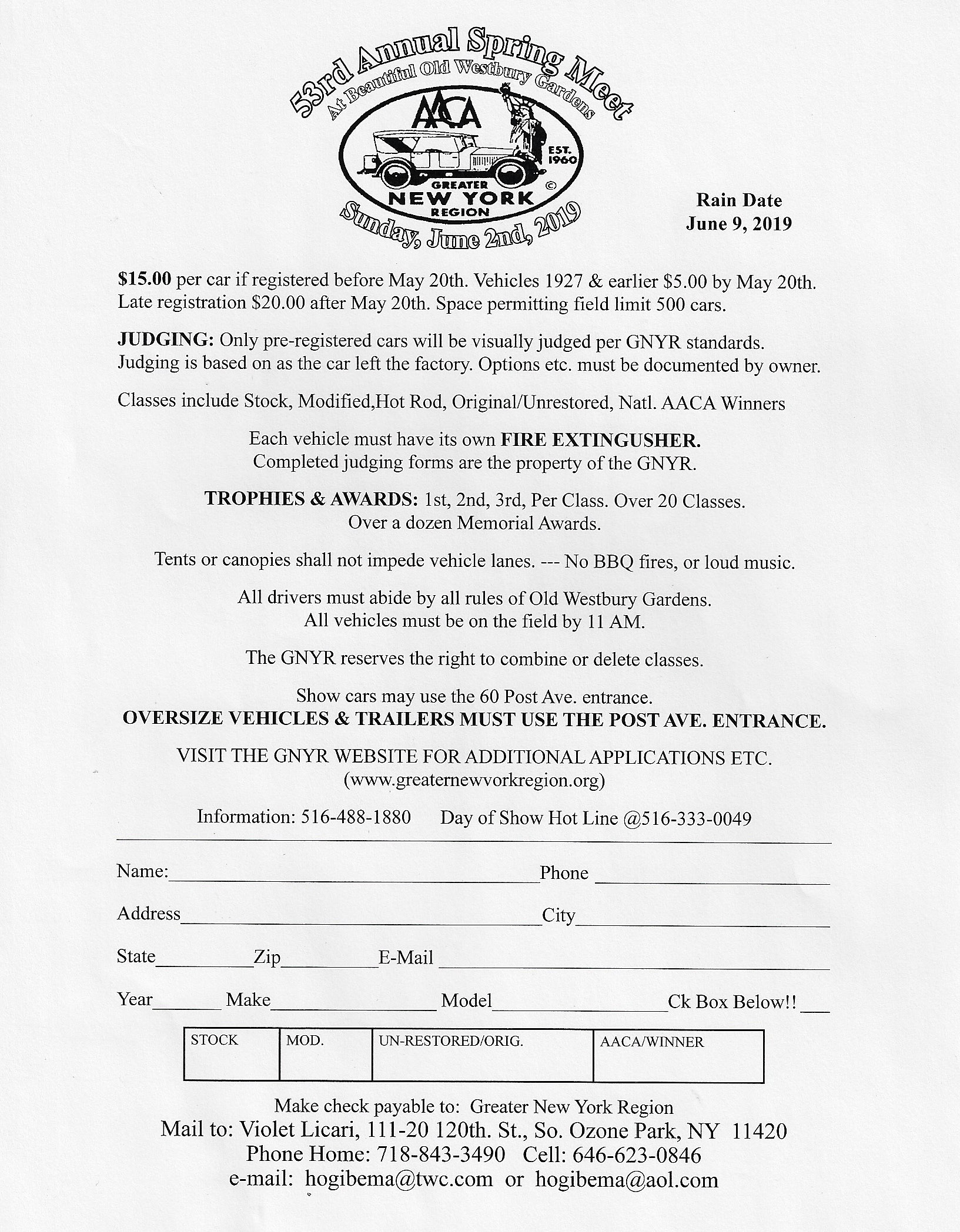 AACA Greater NY Region 53rd Annual Spring Meet, Old Westbury, NY