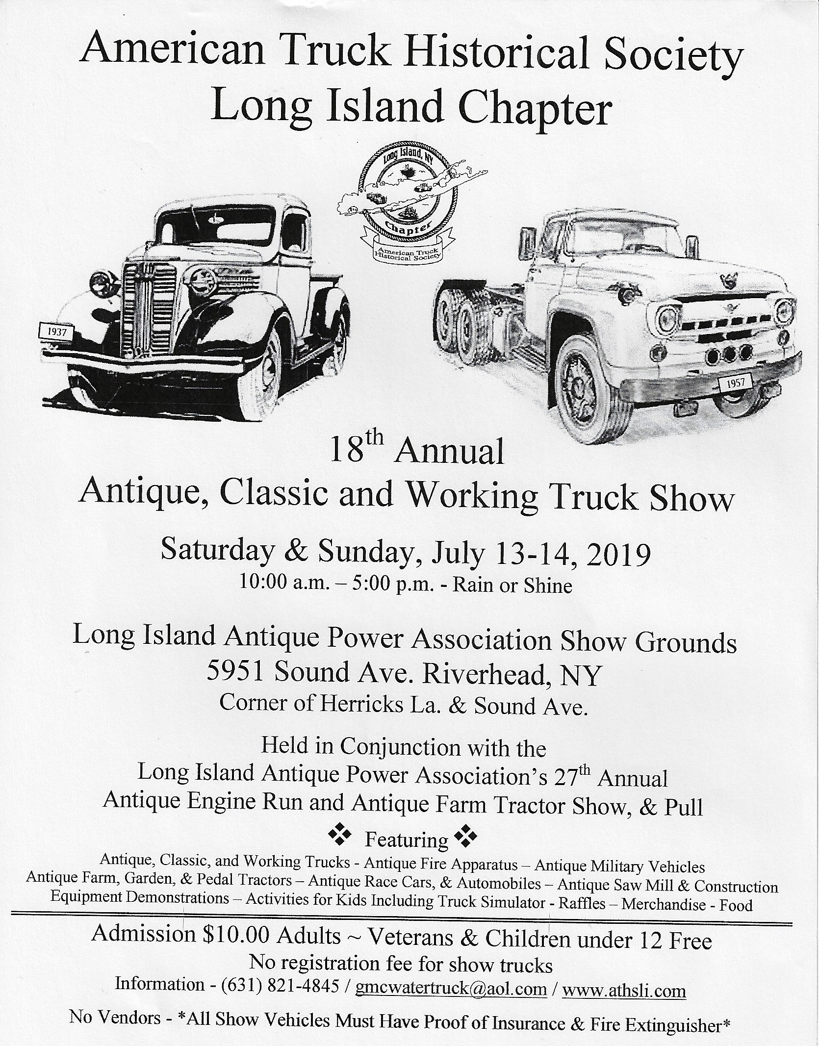ATHS-LI Chapter 18th Annual Antique,Classic & Working Truck Show, Riverhead, NY
