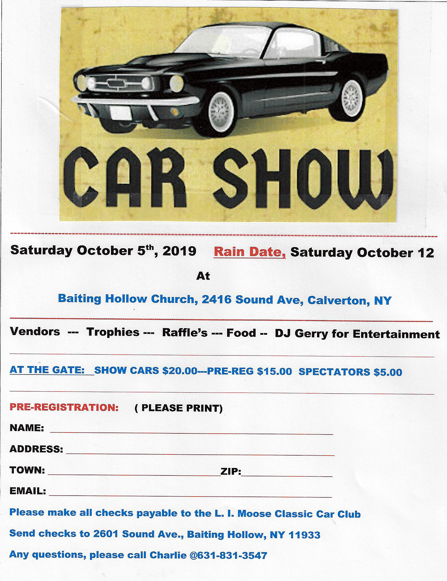 LI Moose Car Club- Baiting Hollow Church Car Show, Calverton, NY