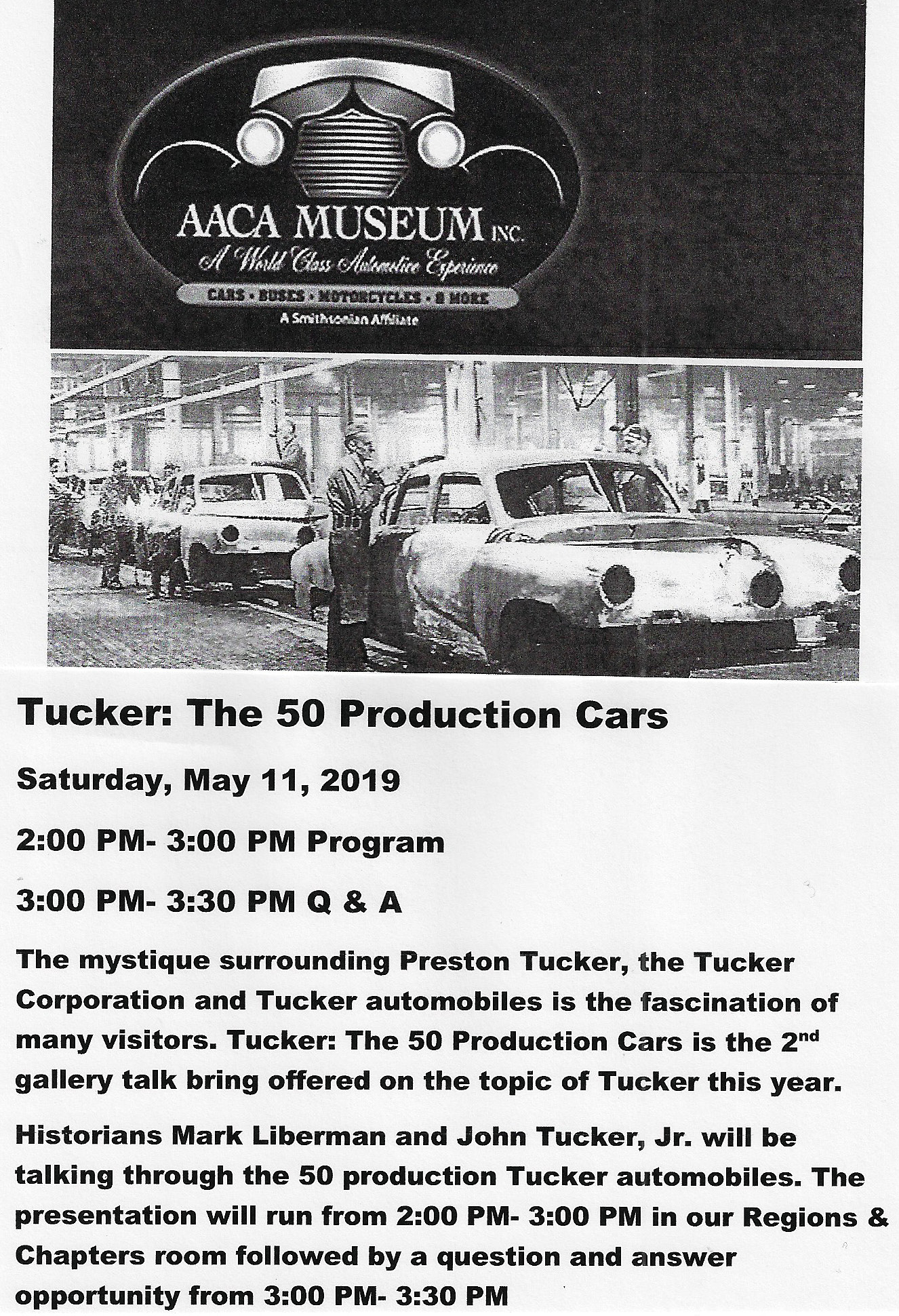 AACA Museum Presents Tucker: The 50 Production Cars, Hershey, PA