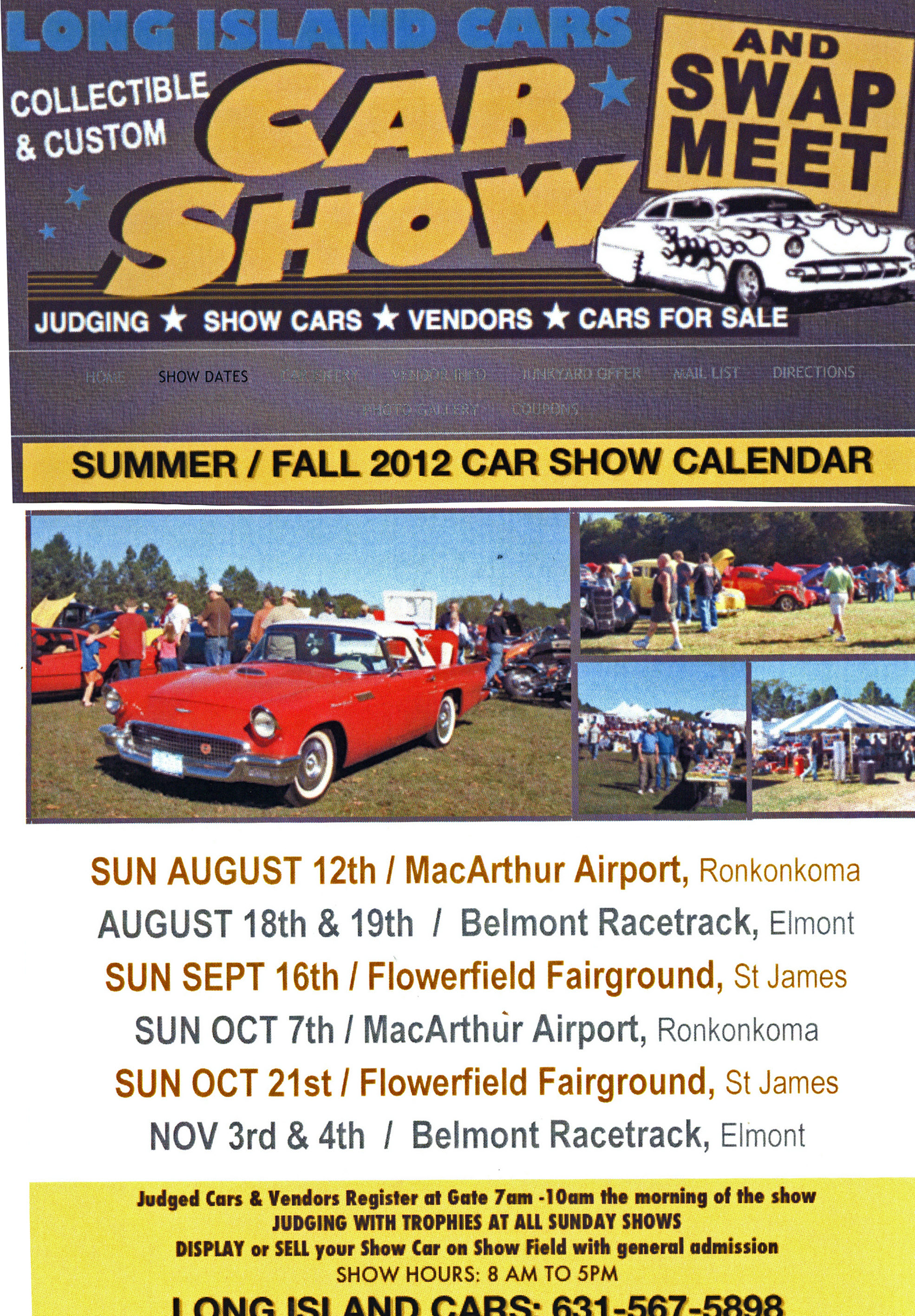 Long Island Cars’ Belmont Summer Car Show & Swap Meet, Elmont, NY