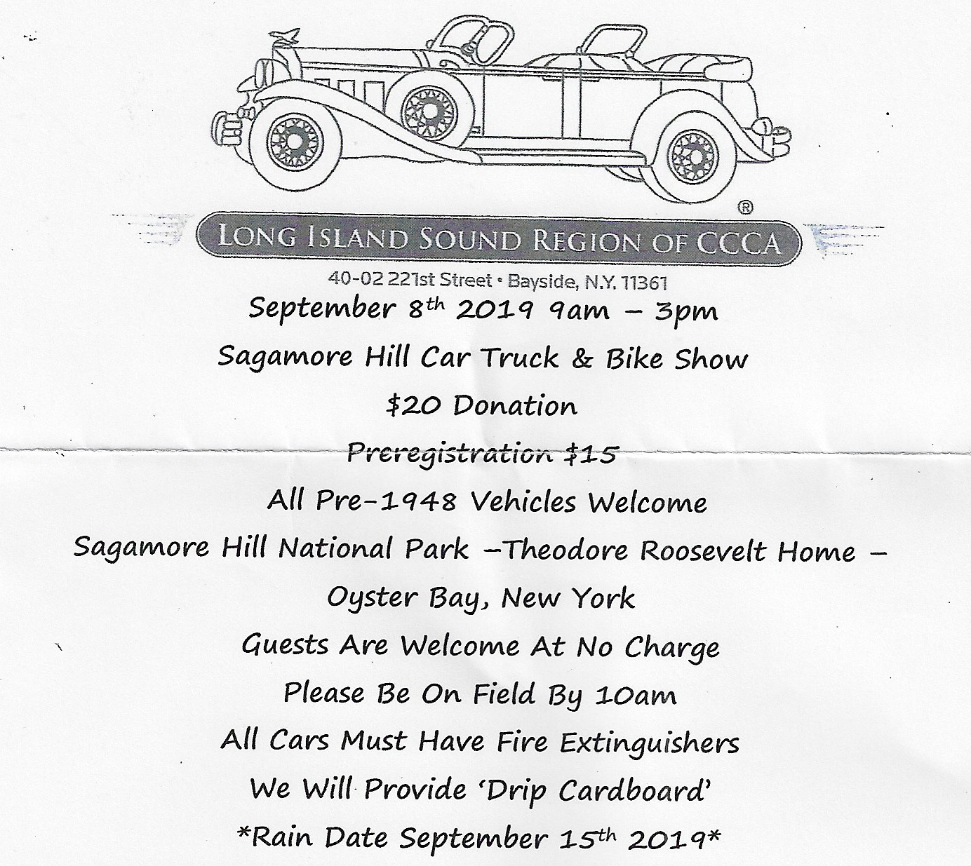 LI Sound Region of CCCA Sagamore Hill Car, Truck & Bike Show, Oyster Bay, NY