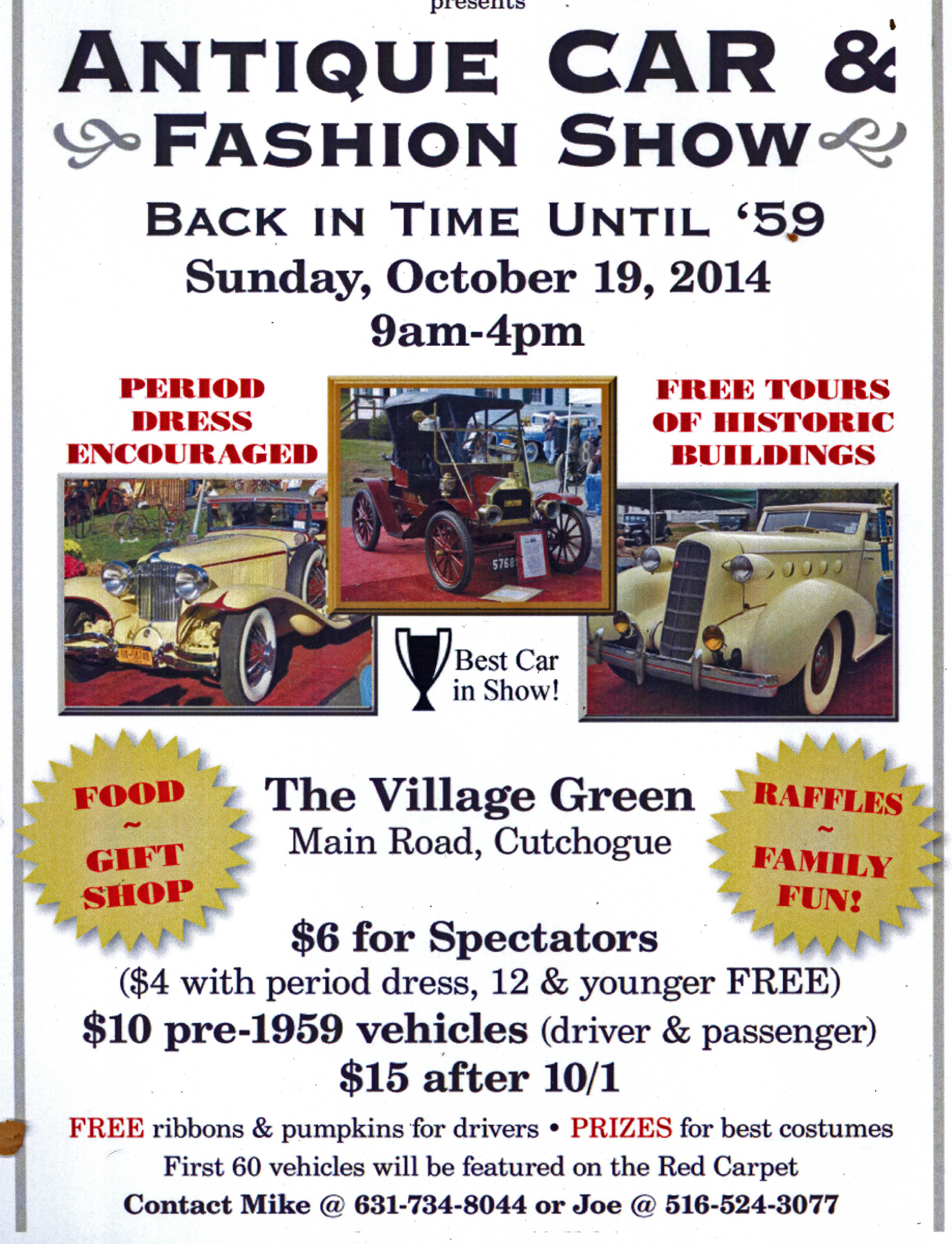 “Back in Time Until 1959” Antique Car & Fashion Show, Cutchogue, NY