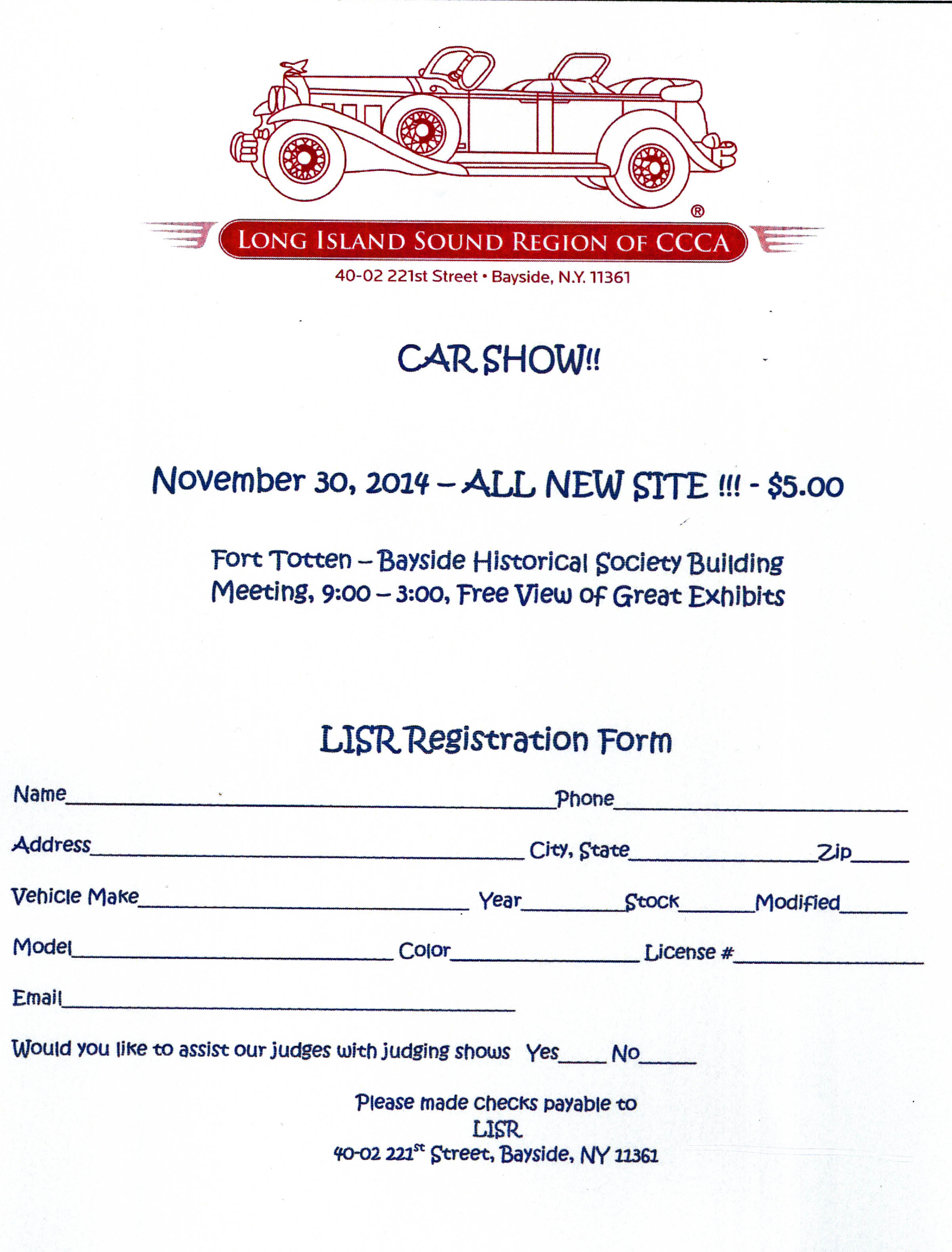 Fort Totten-Bayside Historical Society Car Show,&nbsp; Bayside, NY