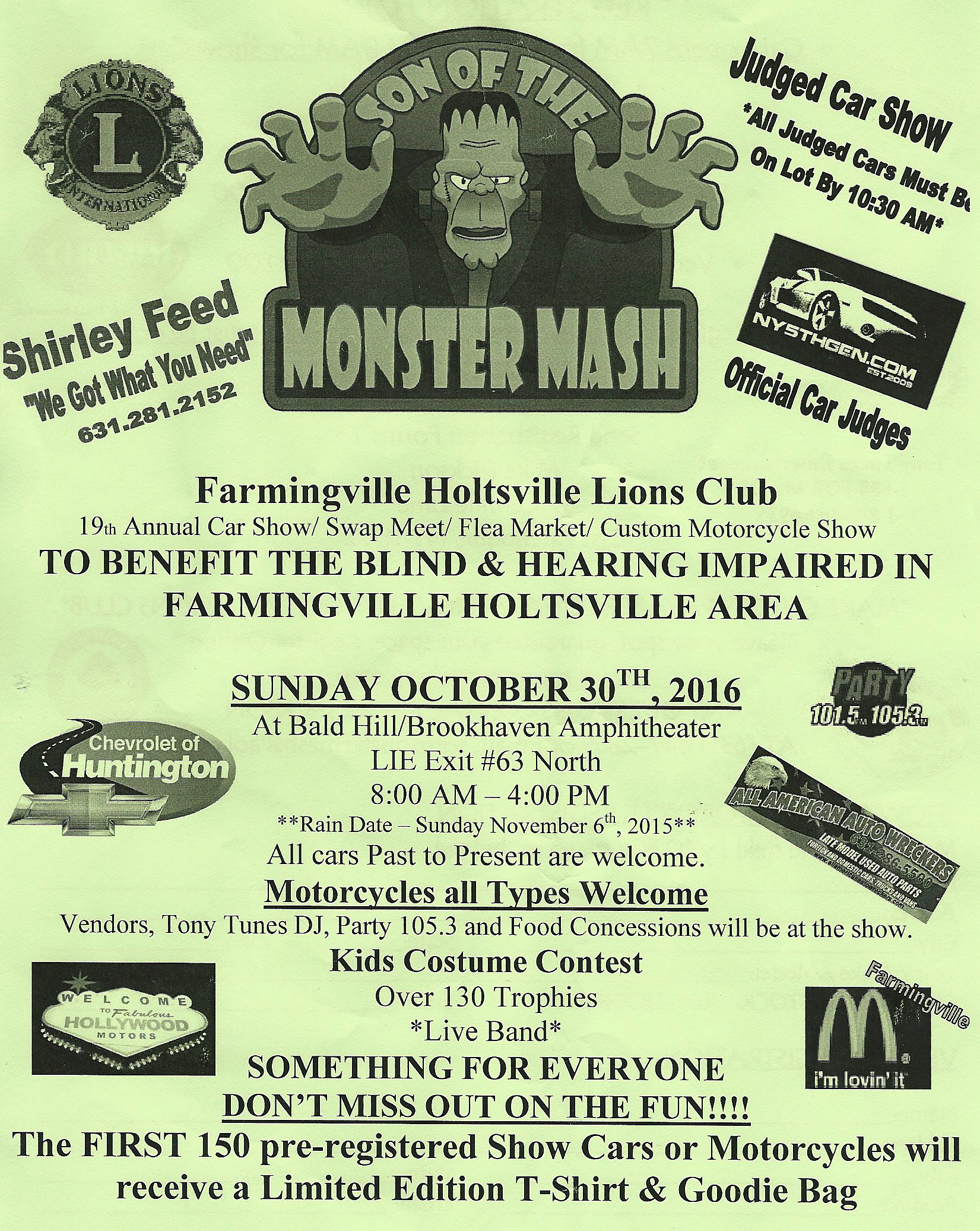 19th Annual Farmingville/Holtsville Lions Club Car & Custom Motorcycle Show, Farmingville, NY