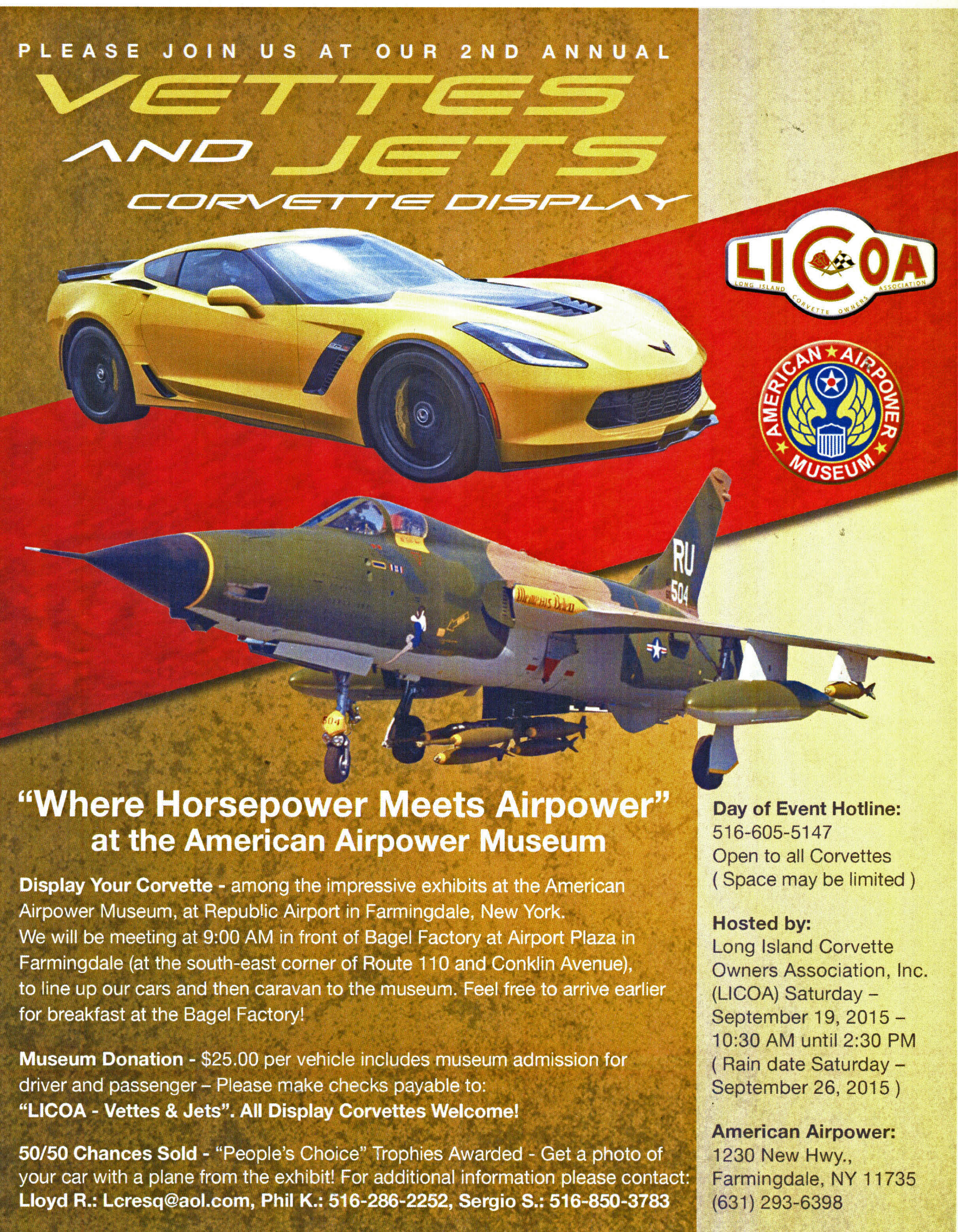 2nd Annual Vettes & Jets Corvette Display, Farmingdale, NY