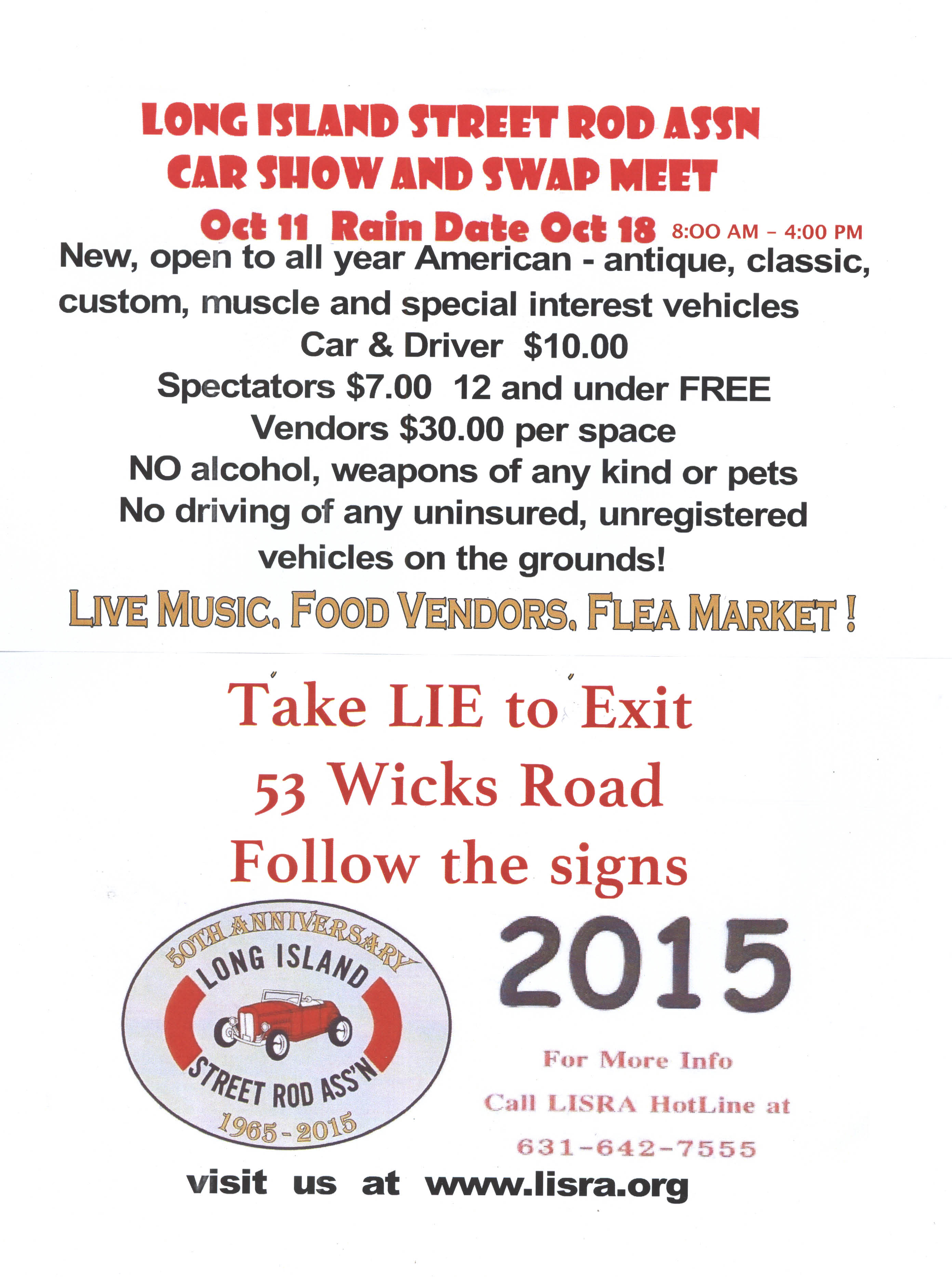 Long Island Street Rod  Association Car Show & Swap Meet, Brentwood, NY