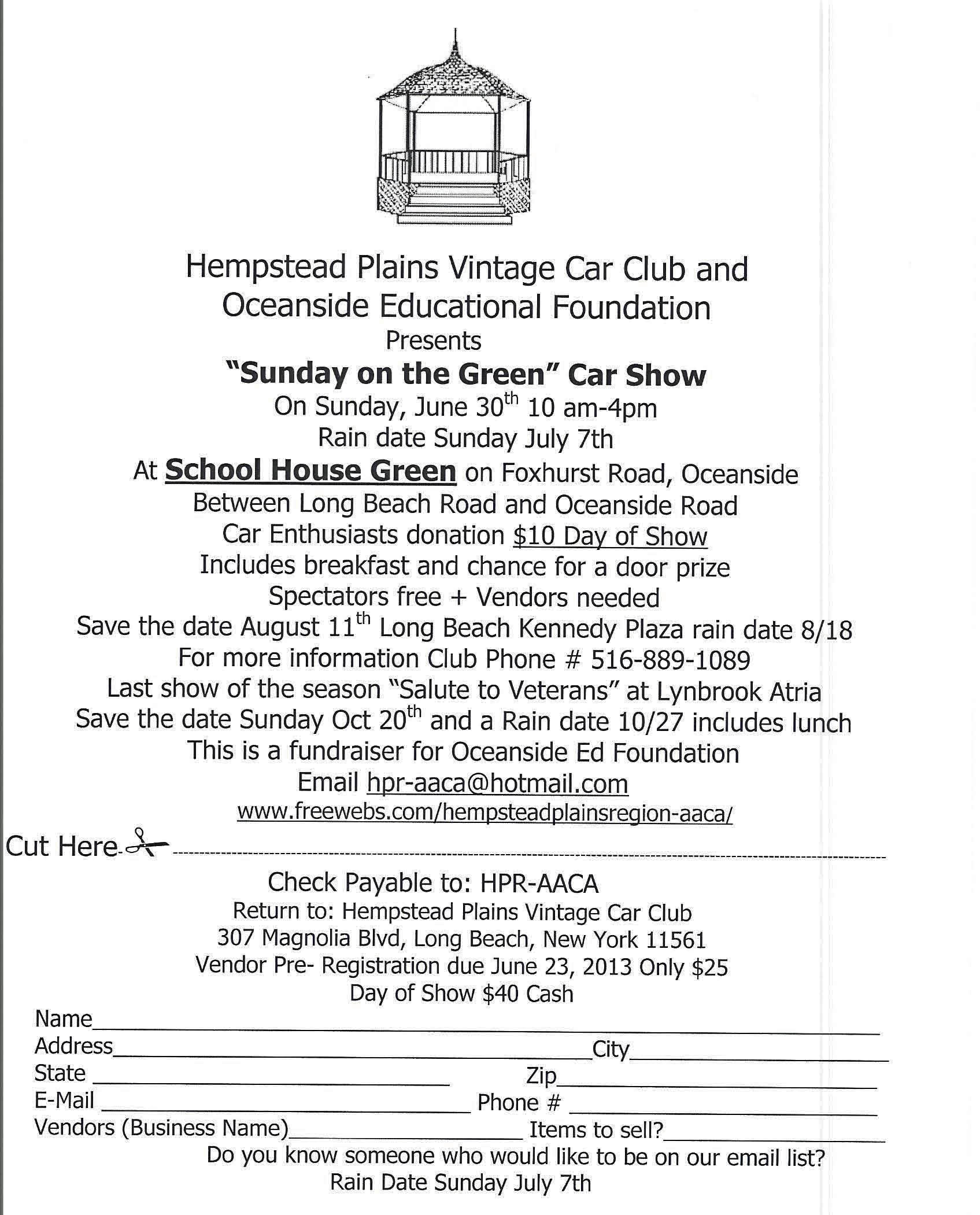 “Sunday on the Green” Car Show, Oceanside NY