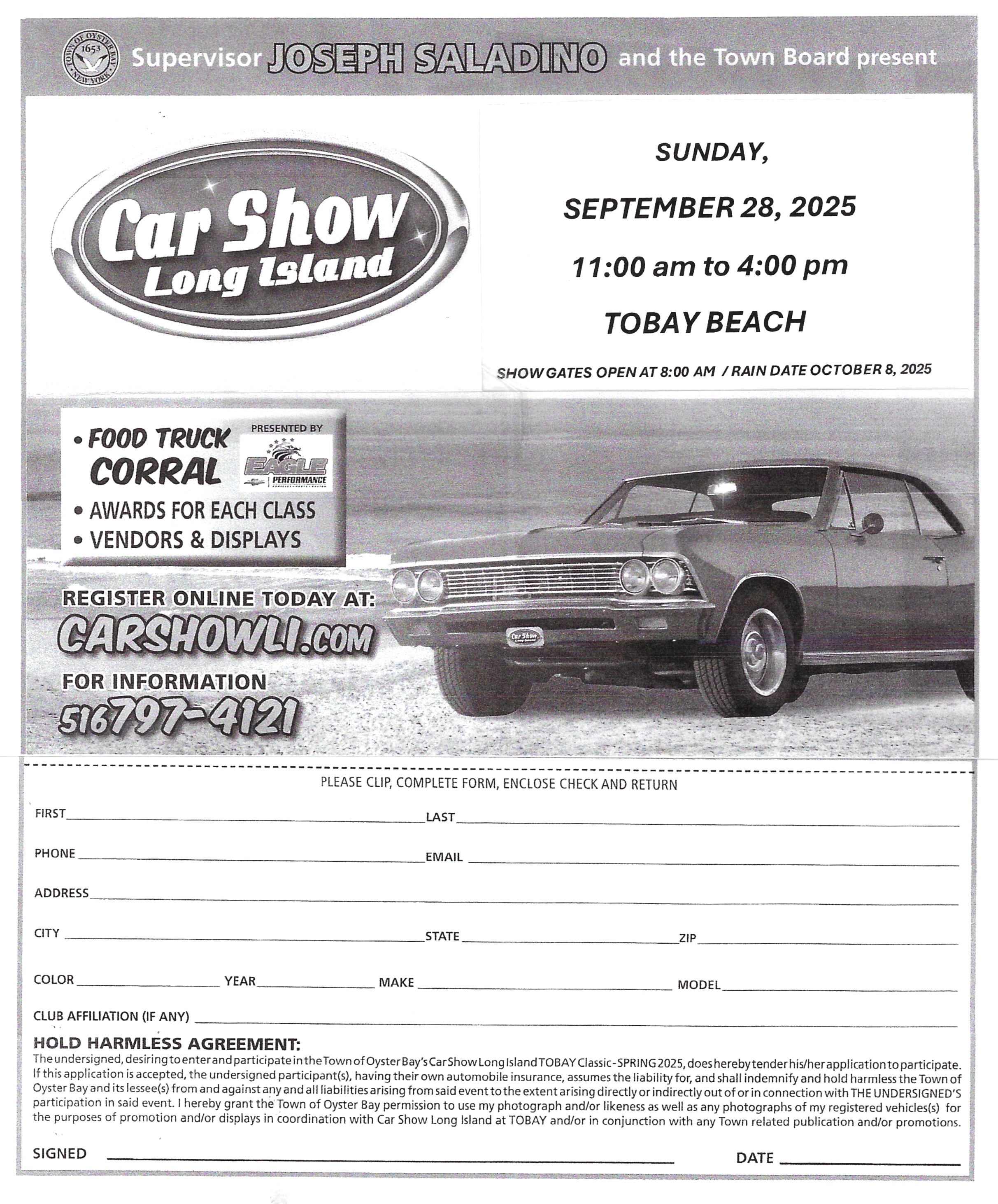 Town of Oyster Bay Supervisor Presents Car Show LI, Massapequa, NY