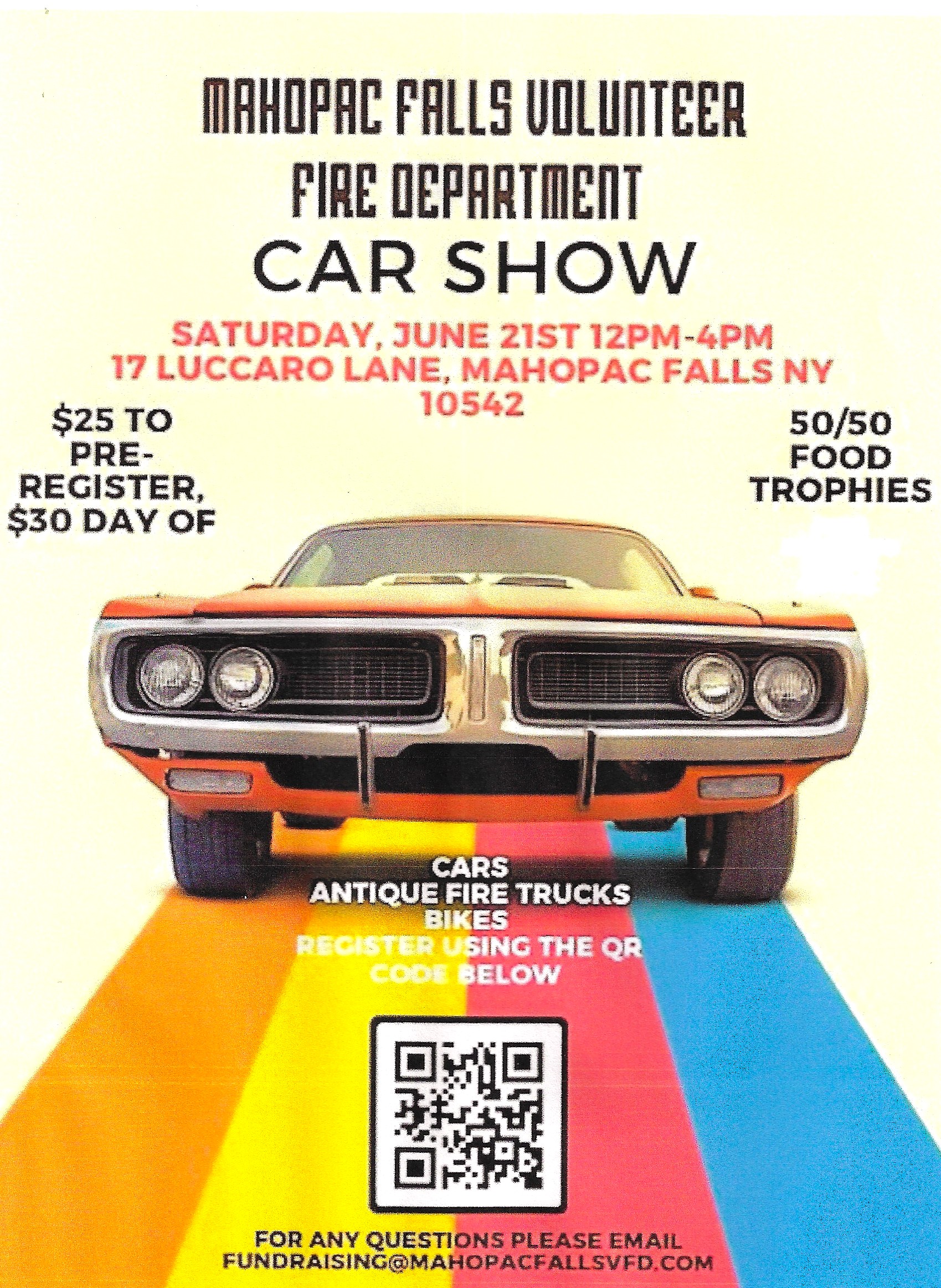 Mahopac Falls Volunteer Fire Department Car Show, Mahopac Falls, NY