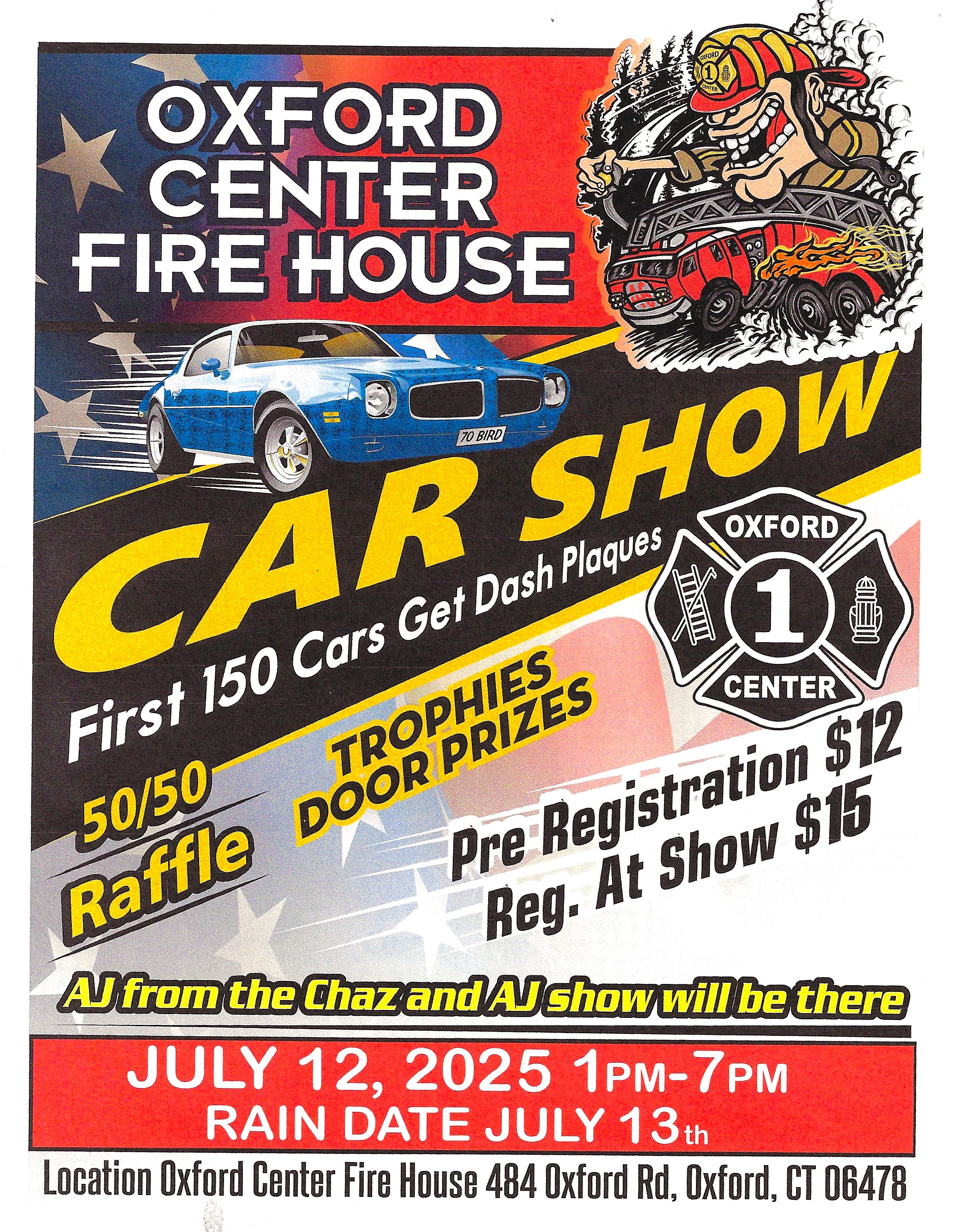 Oxford Center Fire House Car Show, Oxford, CT.