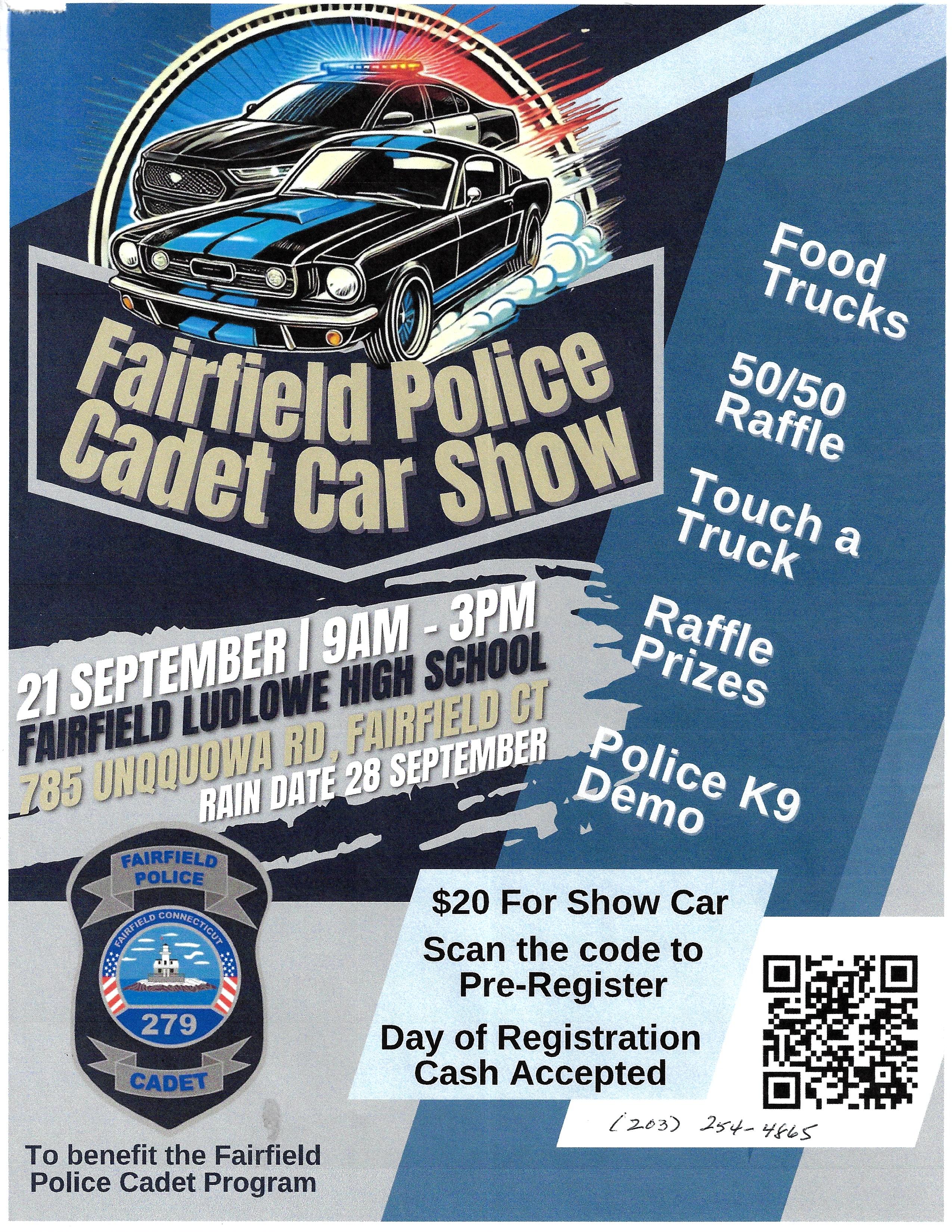 Fairfield Police Cadet Car Show, Fairfield, CT.