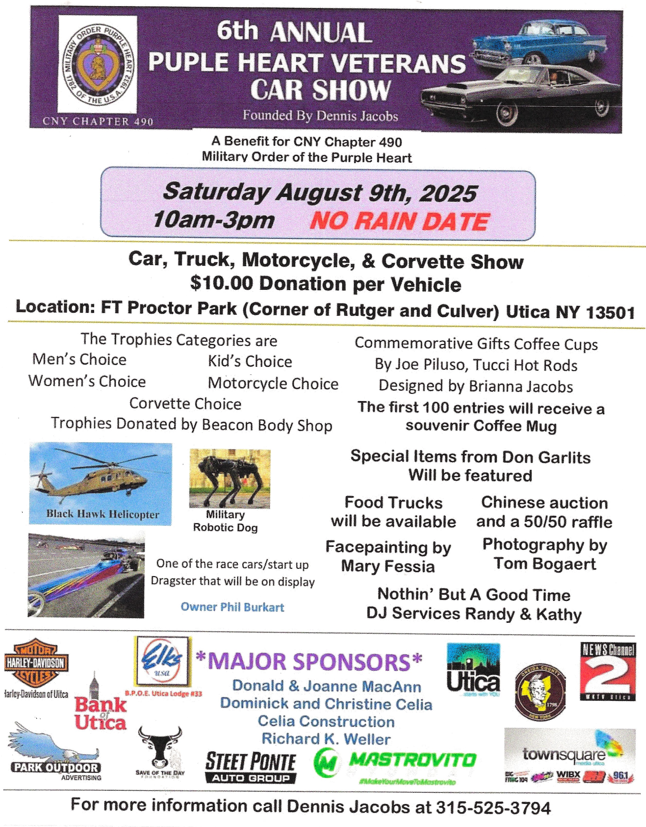 The 6th Annual Purple Heart Veterans Car Show, Utica, NY