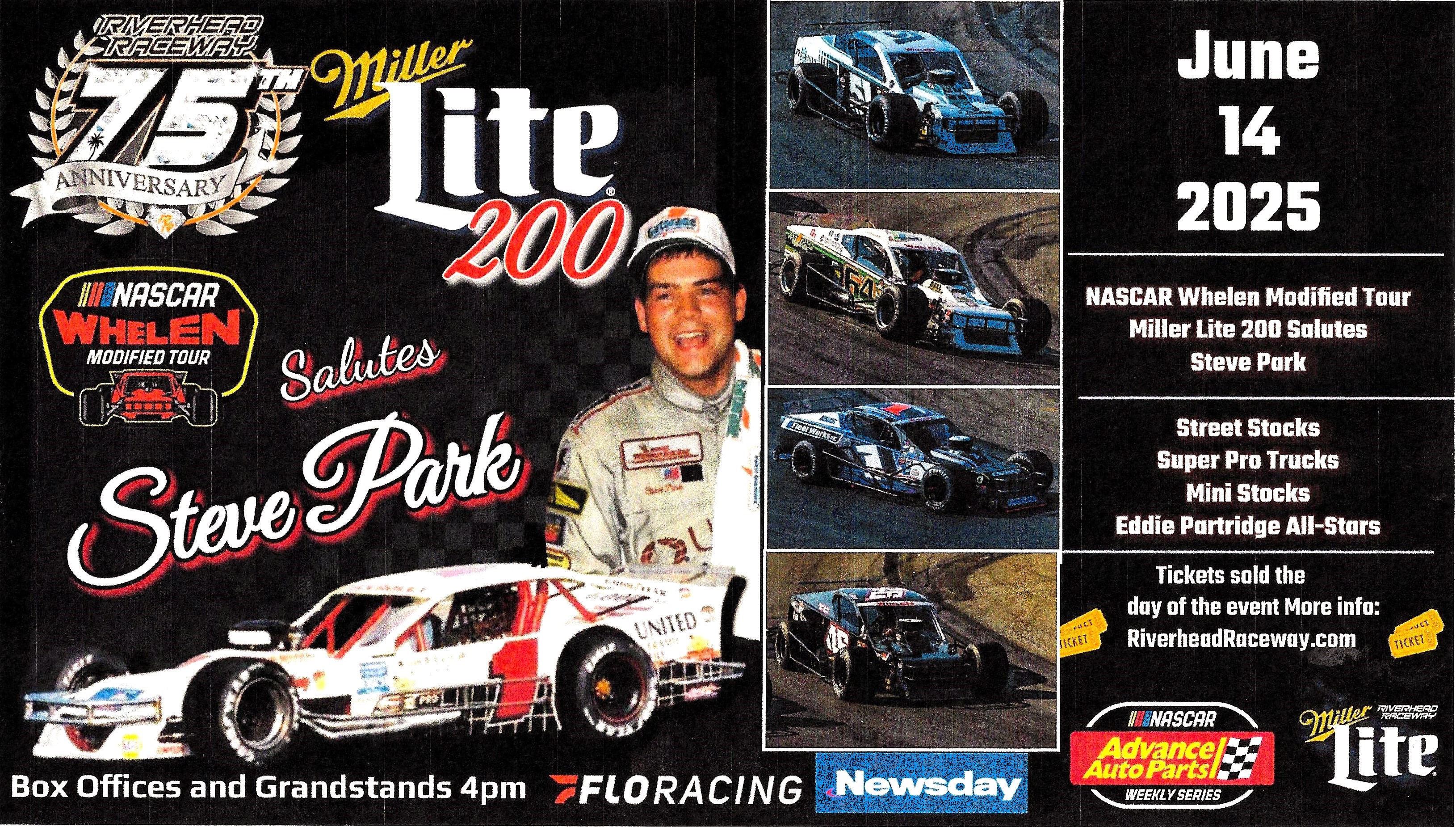 Riverhead Raceway 75th Anniversary Miller Lite 200 Salutes Steve Park, Riverhead, NY