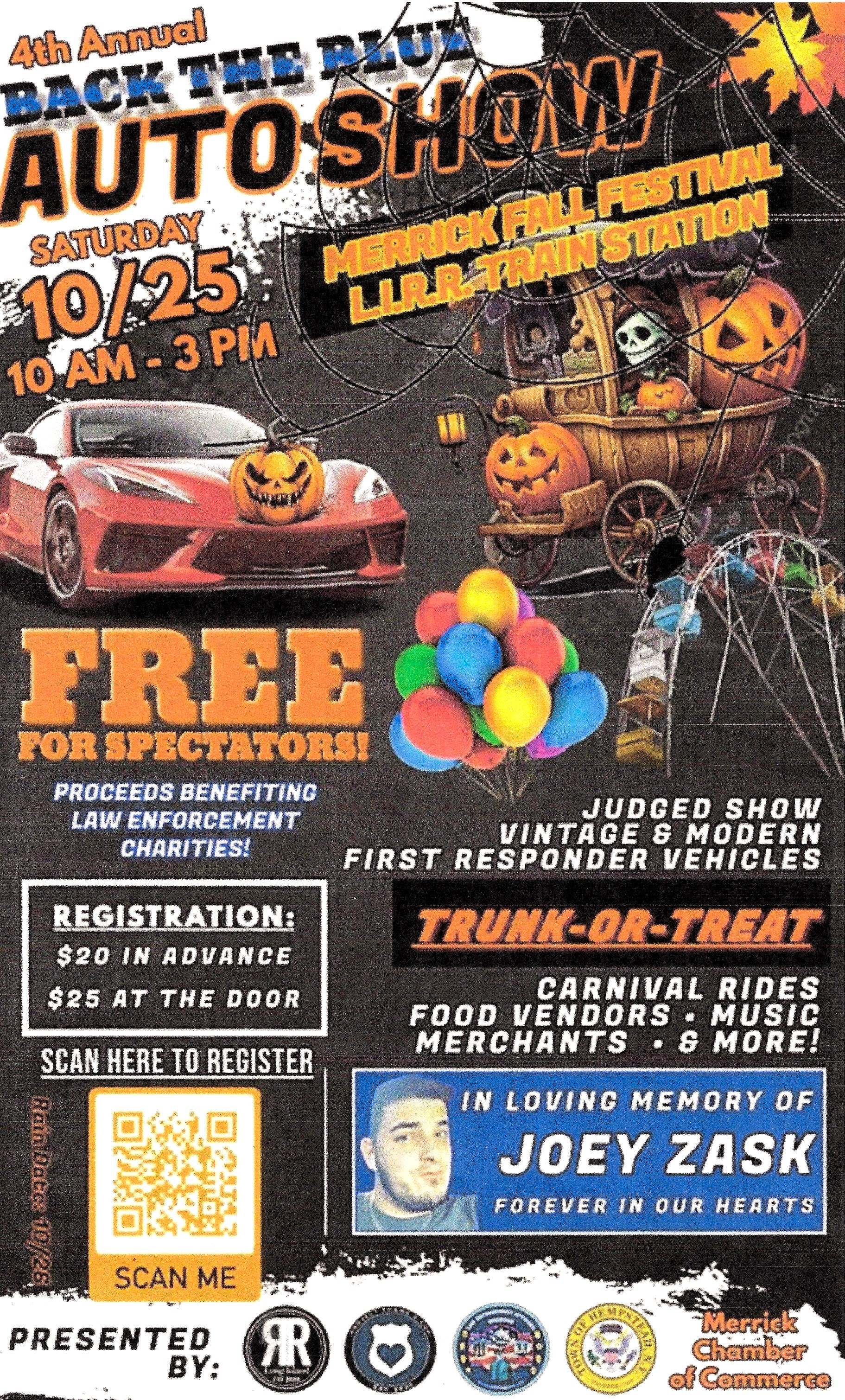 4th Annual Merrick Fall Festival Back the Blue Auto Show, Merrick, NY