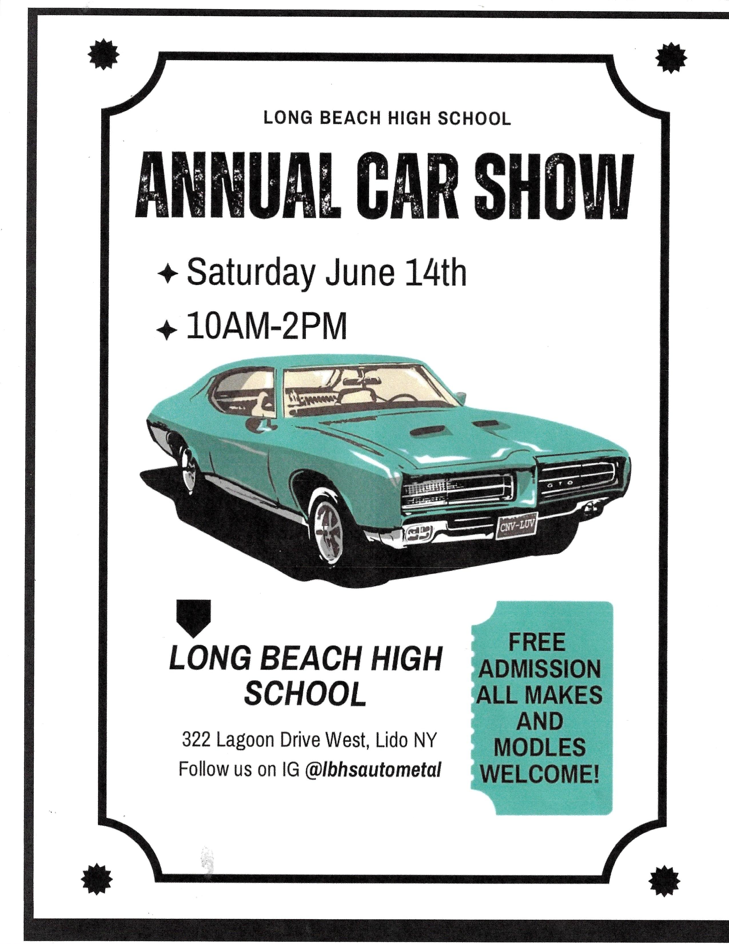 Long Beach High Scholl Annual Car Show, Long Beach, NY