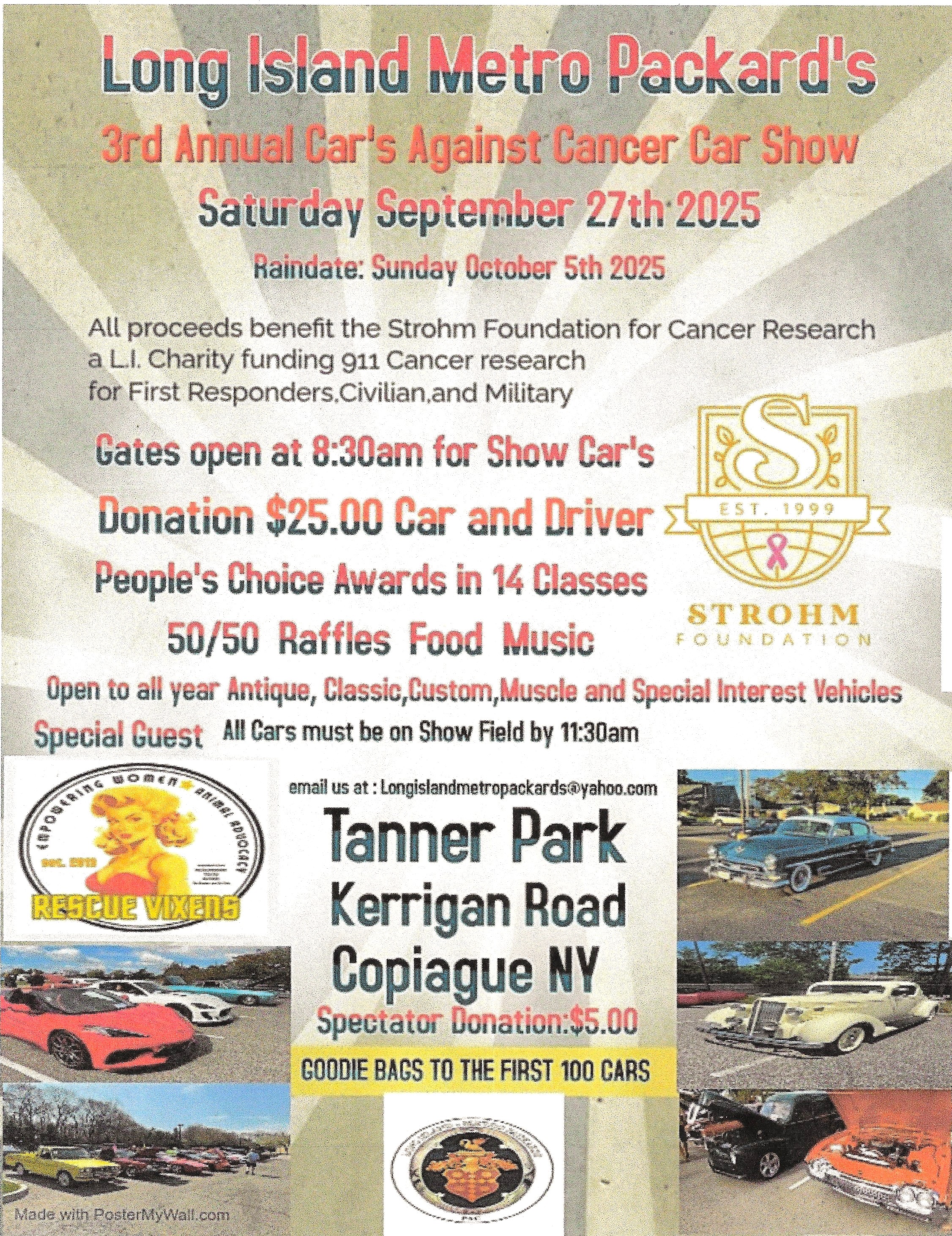 LI Metro Packard’s 3rd Annual Car’s Against Cancer Car Show, Copiague, NY