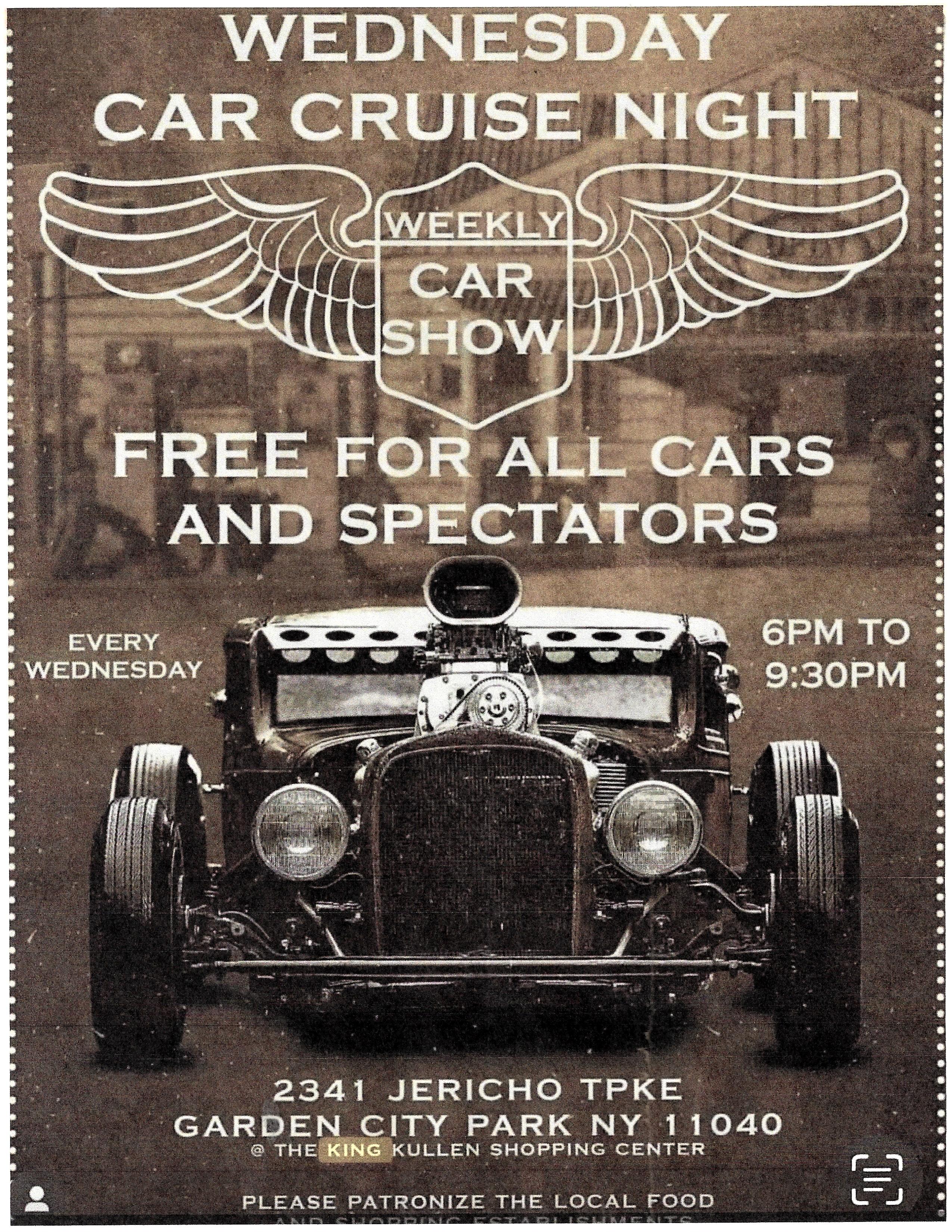 Wednesday Car Cruise Night & Meet, Garden City Park, NY