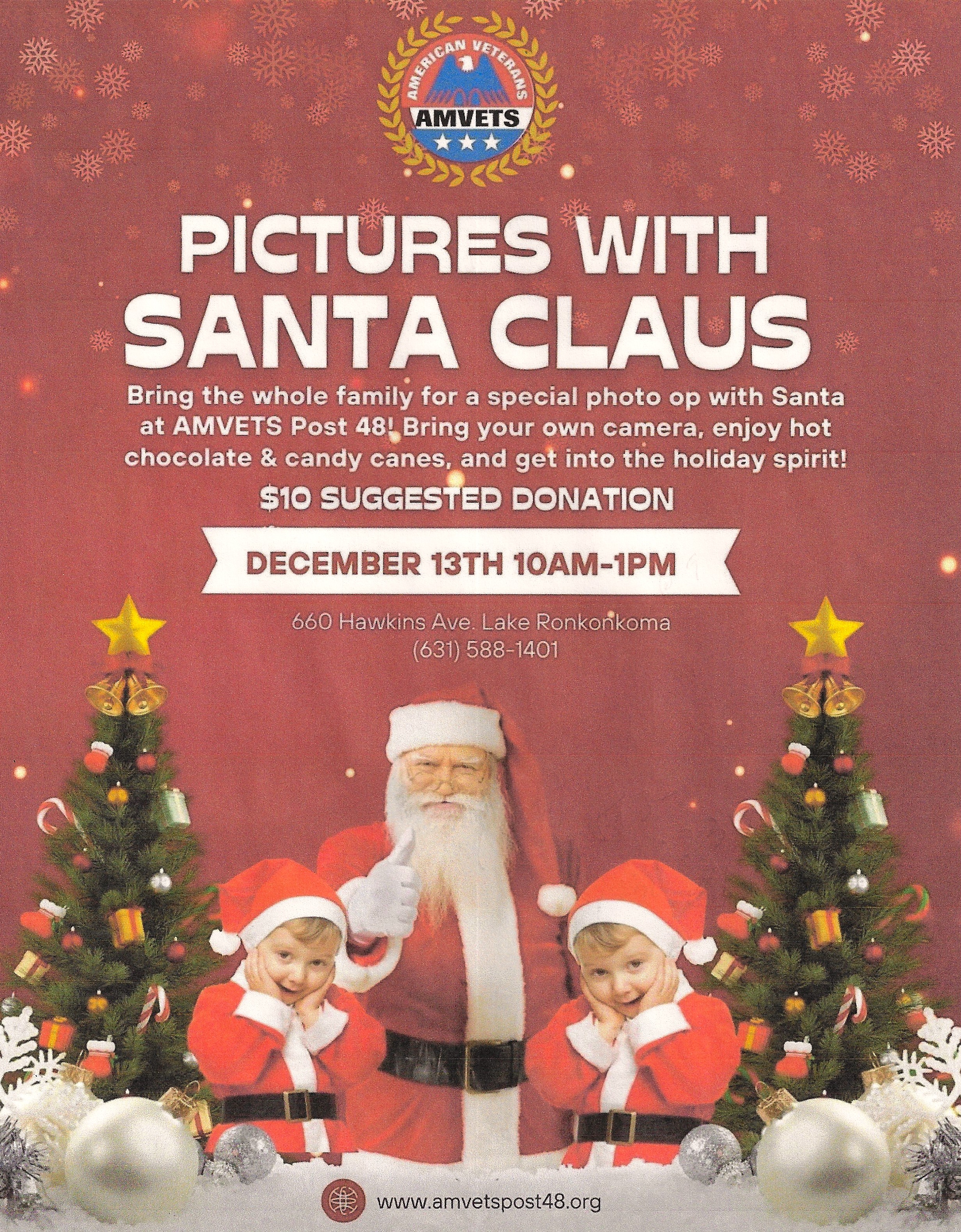 AMVETS Post 48 Pictures with Santa Claus, Lake Ronkonkoma, NY
