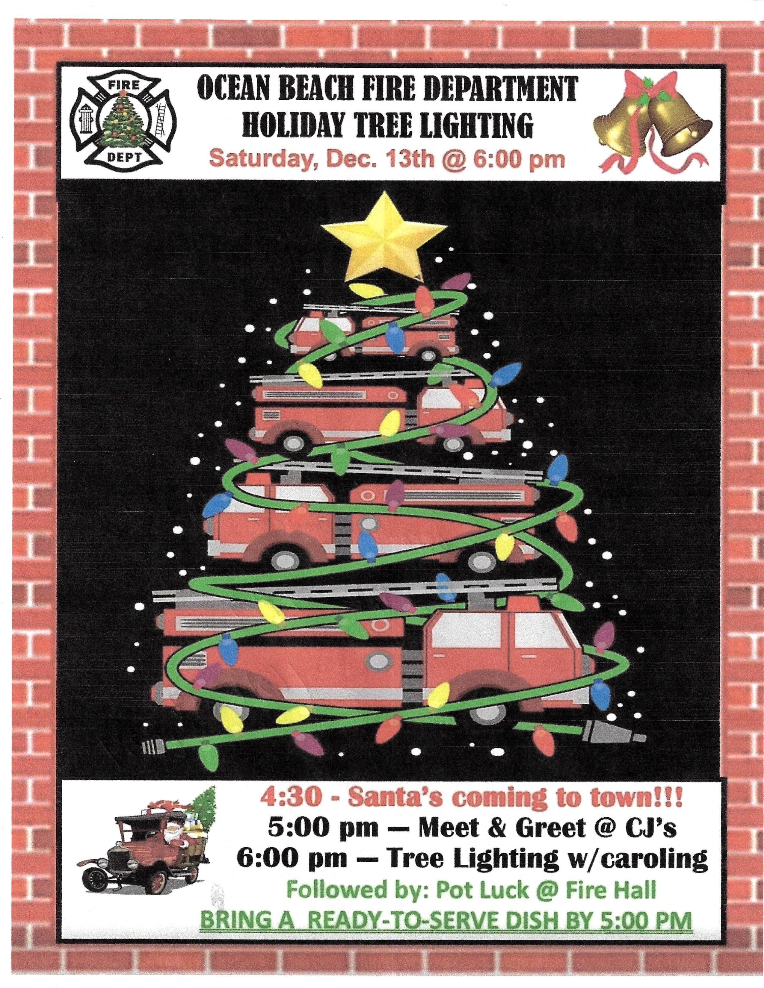 Ocean Beach Fire Department Holiday Tree Lighting, Ocean Beach, NY