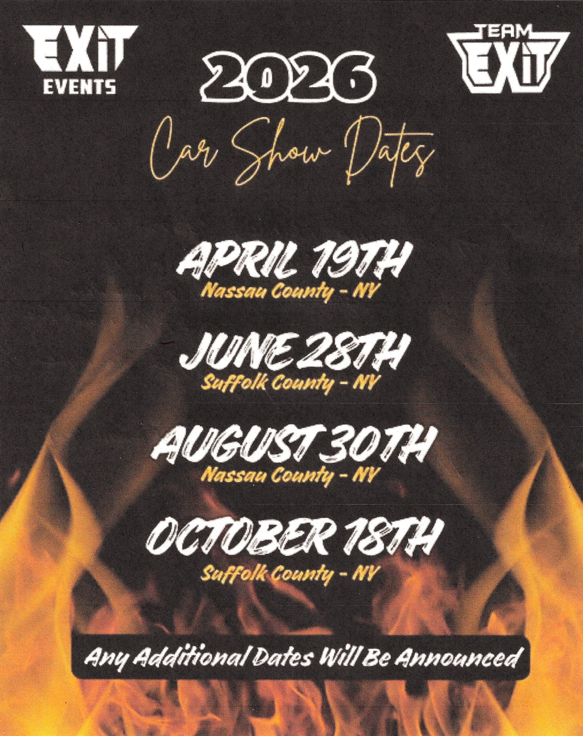 Team Events & Exit Events Car Show 2026, Coram, NY