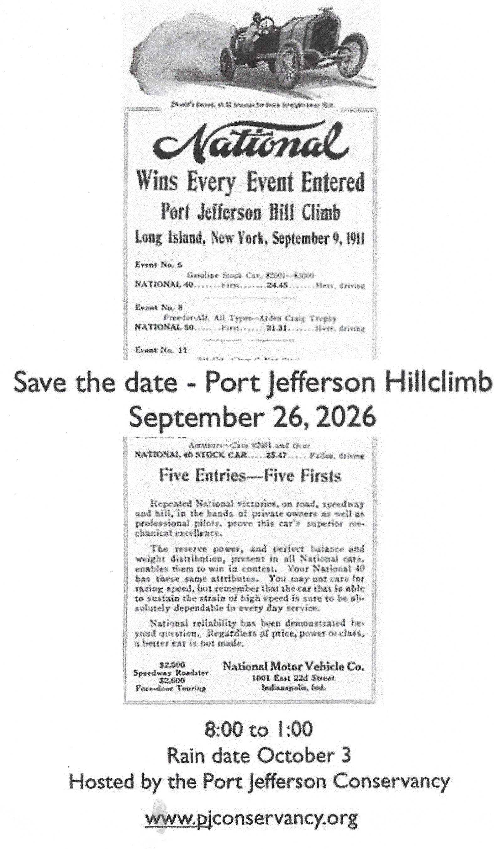 The Port Jefferson Annual Hill Climb, Port Jefferson, NY