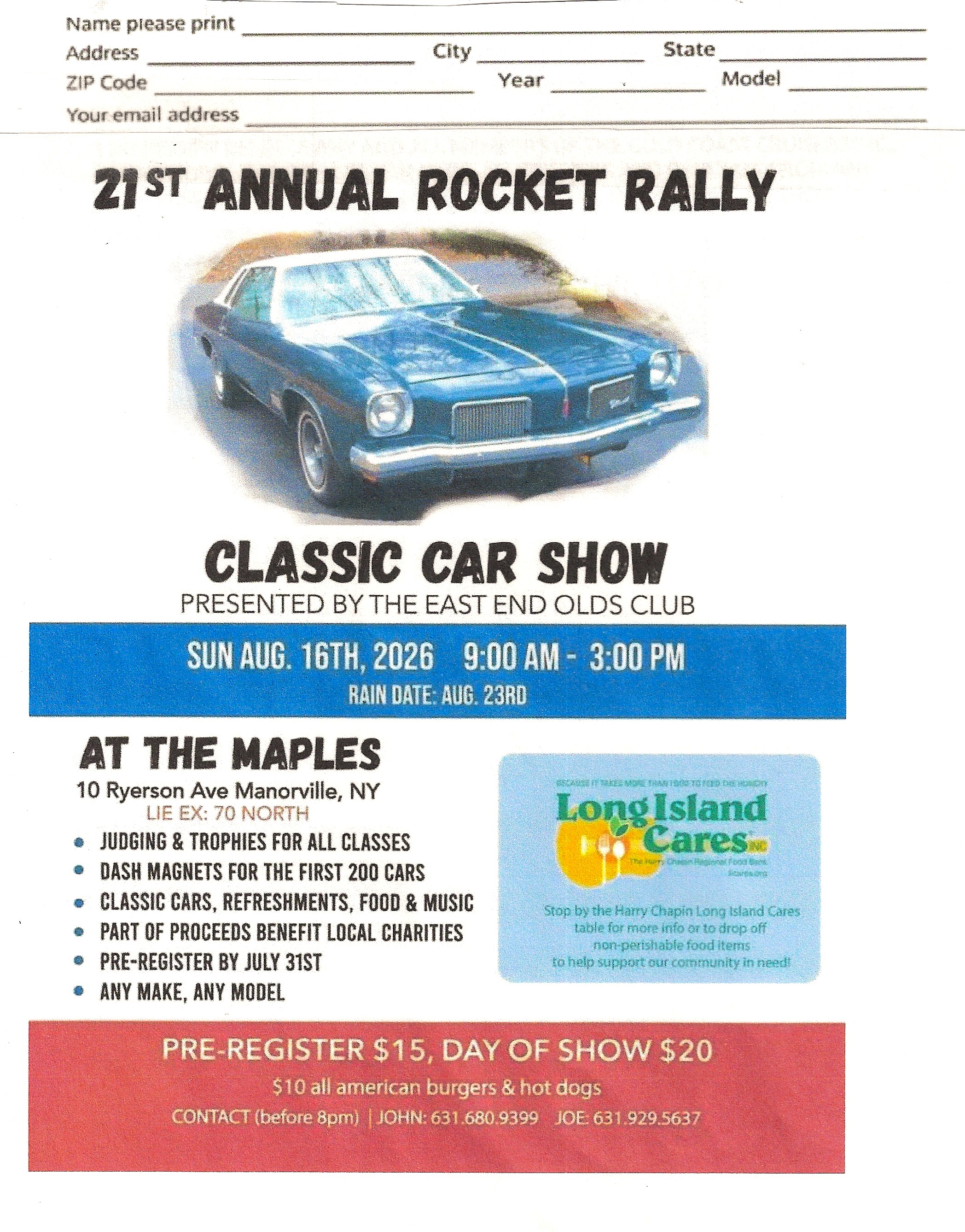 The 21st Annual Rocket Rally Classic Car Show, Manorville, NY