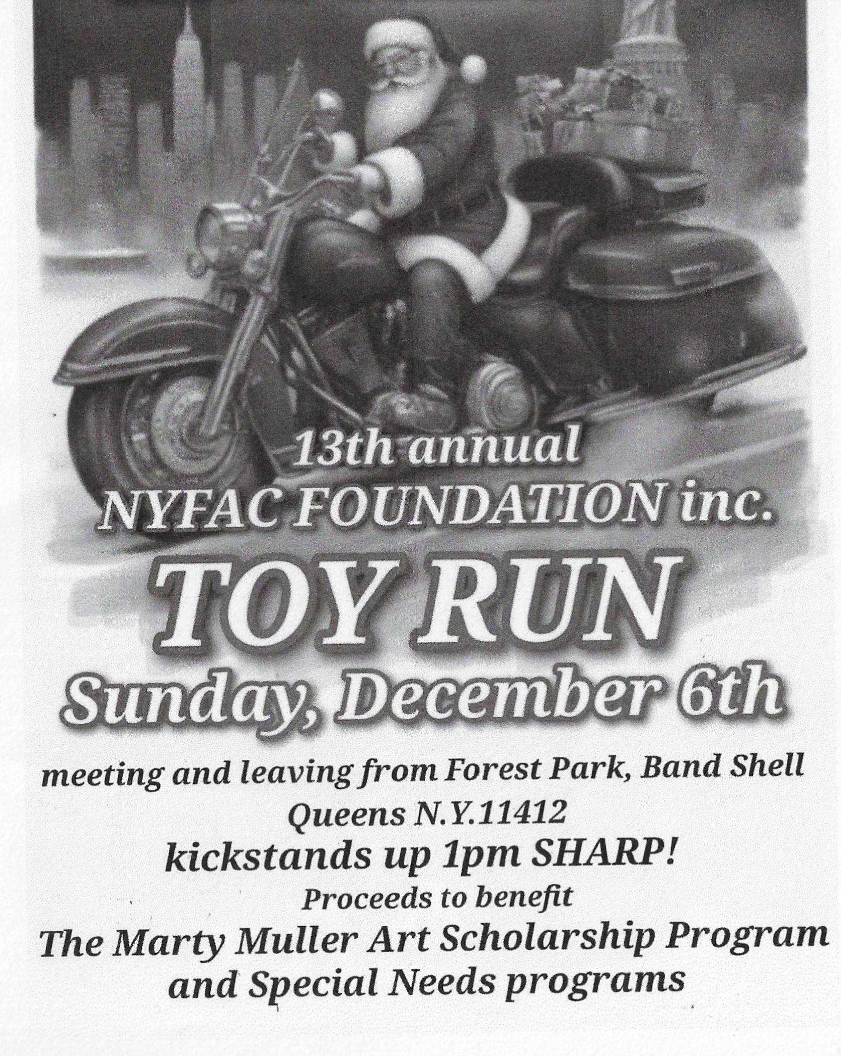The 13th Annual NYFAC Foundation Inc. Toy Run, Woodhaven, NY