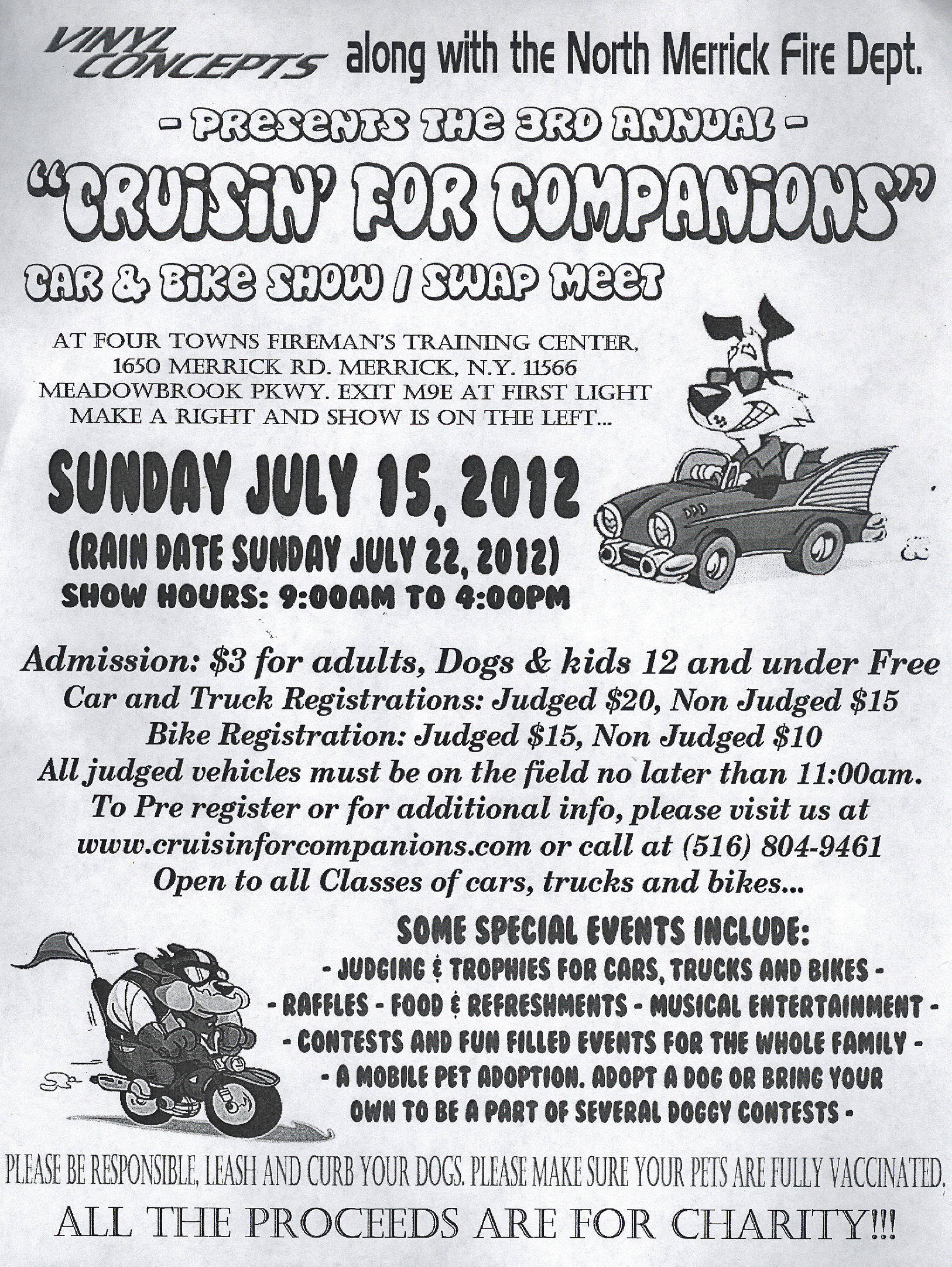 Cruisin’ for Companions Car & Bike Show/Swap Meet- Merrick, NY