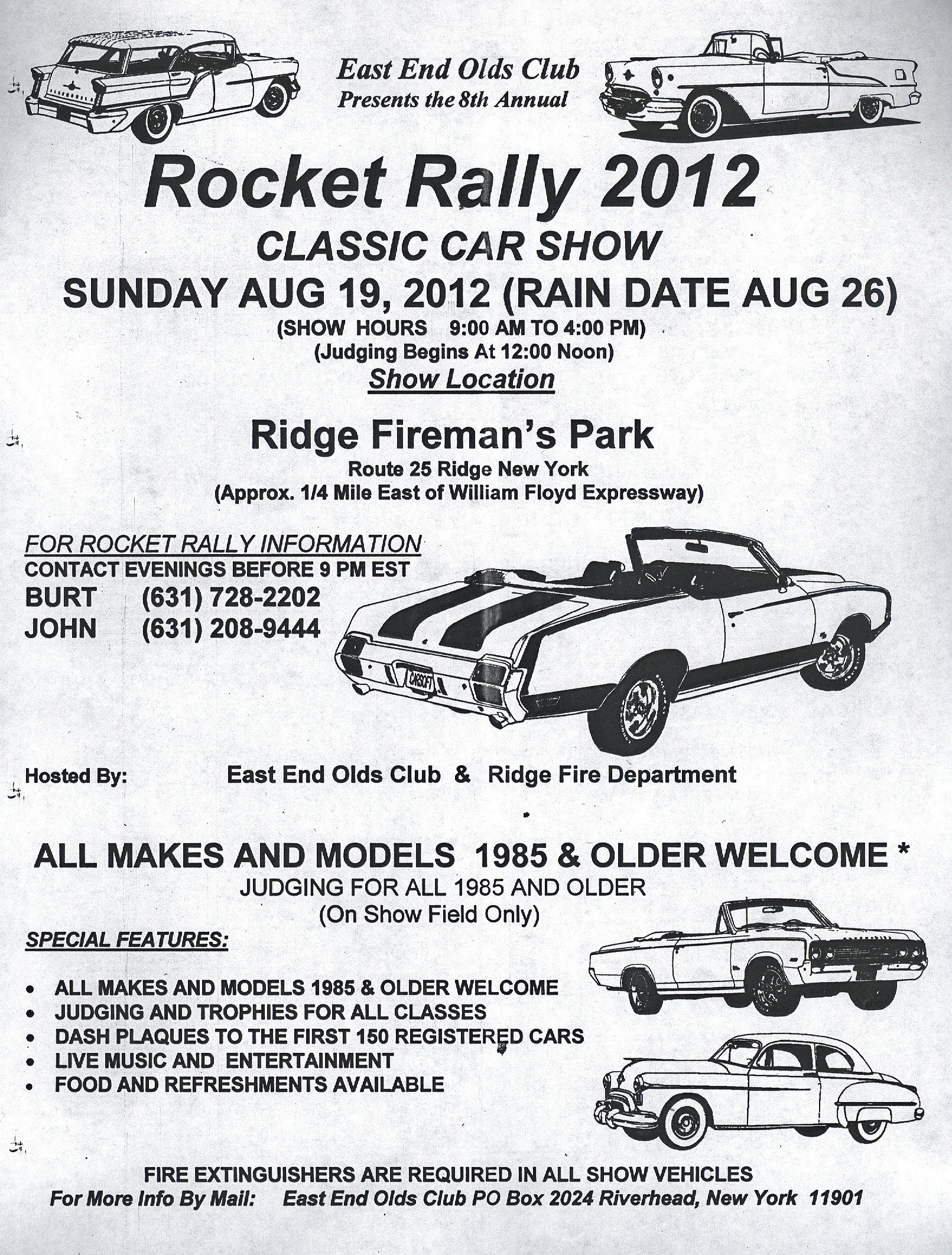 Rocket Rally 2012 Classic Car Show- Ridge, NY
