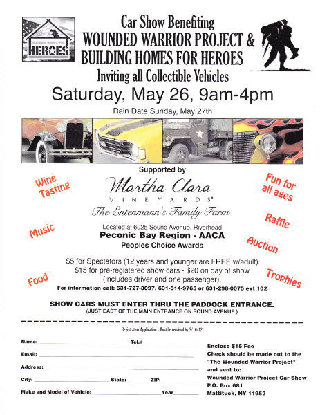Wounded Warrior Project Benefit Car Show- Riverhead, NY