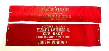 Rare Officials’ Armbands from the 1905 and 1906 Vanderbilt Cup Races