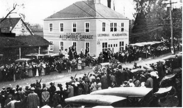 First Brigade of Irish Volunteers Guard the 1908 Vanderbilt Cup Race Course