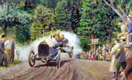 Peter Helck’s “1908 Giant’s Despair Hill Climb”&nbsp; Original Painting For Sale