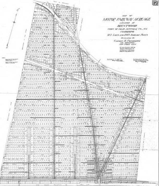 A 1926 Map of the Motor Parkway Acreage in Brentwood