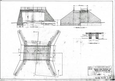A 1910 Blueprint of Two Long Island Motor Parkway Bridges in Commack & Brentwood