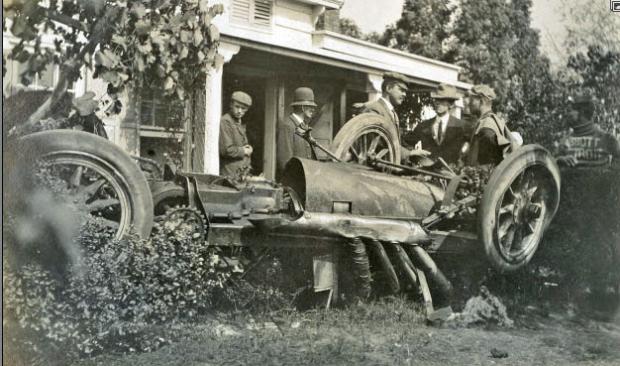John E. Roosevelt Family Photo Album: Action in Hicksville During the 1910 Vanderbilt Cup Race