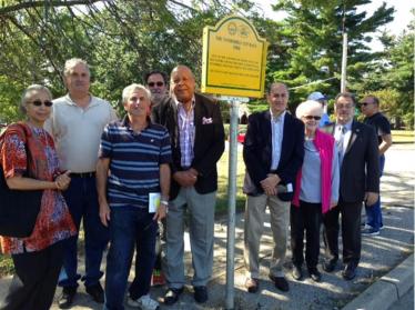 Vanderbilt Cup Race Historical Marker Installed on Jericho Turnpike In Westbury