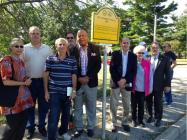 Vanderbilt Cup Race Historical Marker Installed on Jericho Turnpike In Westbury