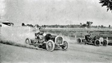 Mystery Foto #20 Solved: Barney Oldfield Driving a Stearns  Racer in St. Paul on July 15, 1908