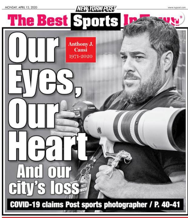 Update on Gofundme campaign: Anthony J. Causi, beloved photographer,dies of COVID-19 at 48