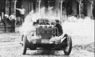 Mystery Foto #14 Solved: Walter Christie making the Bull’s Head Turn during a practice run